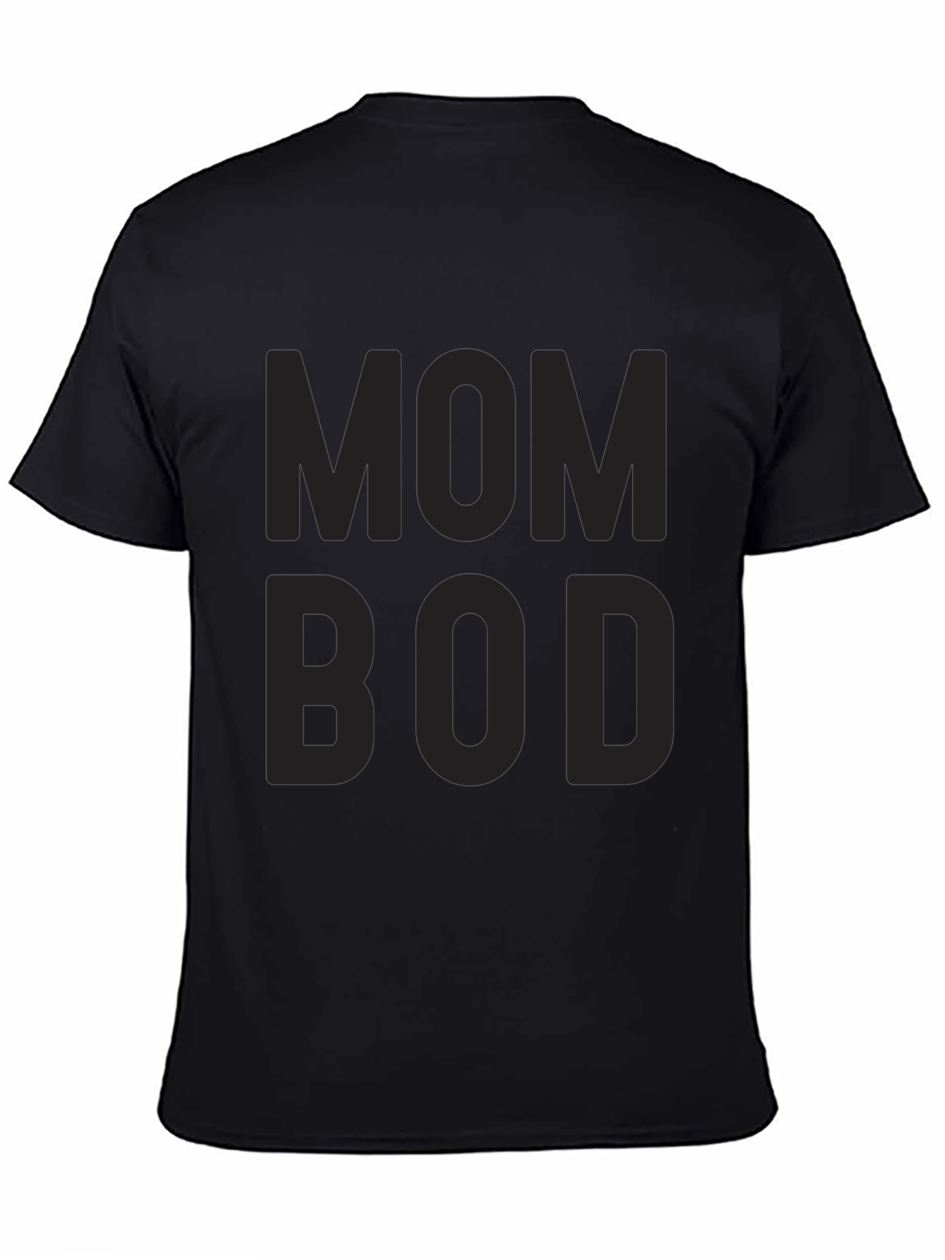 Mom Bod Black Graphic Tee Shirt