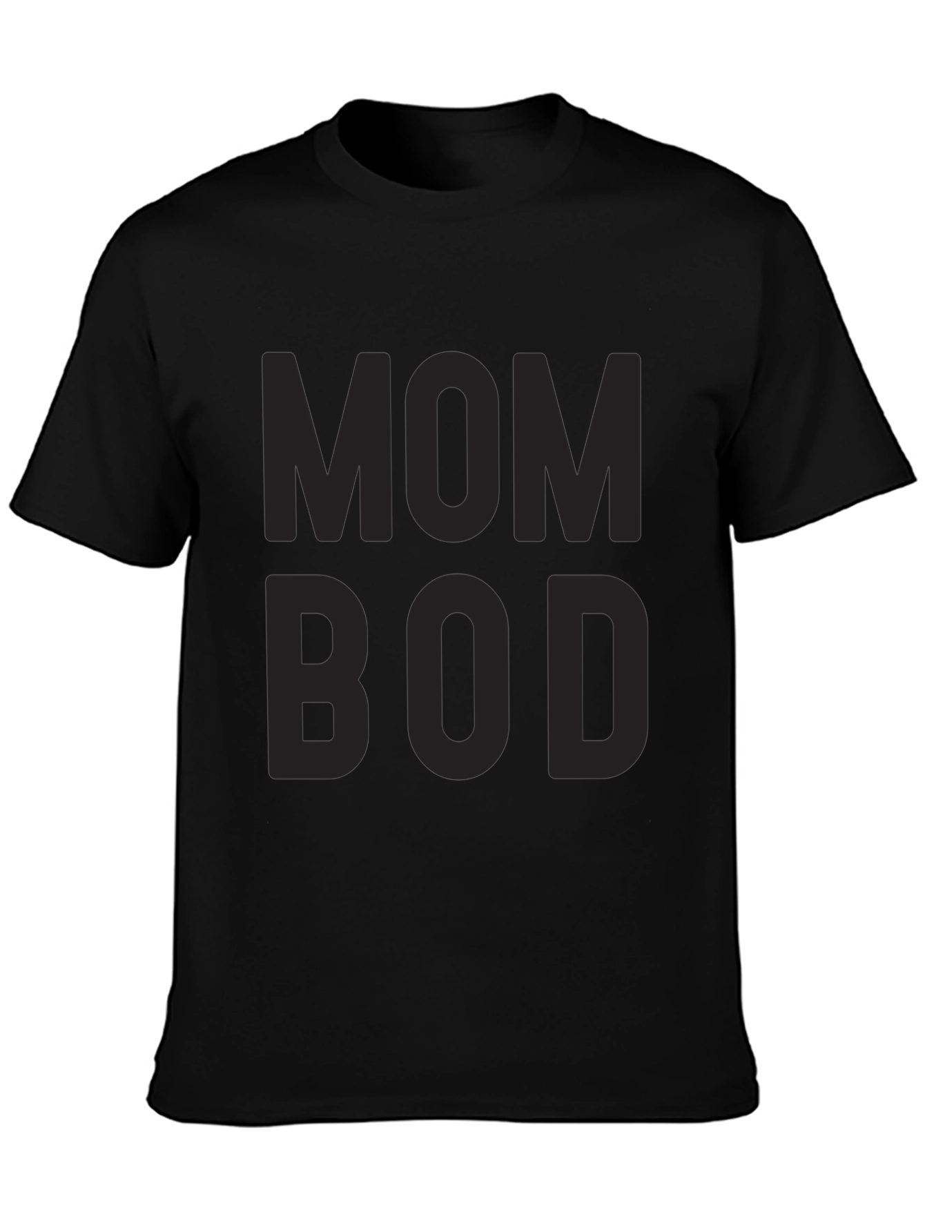 Mom Bod Black Graphic Tee Shirt
