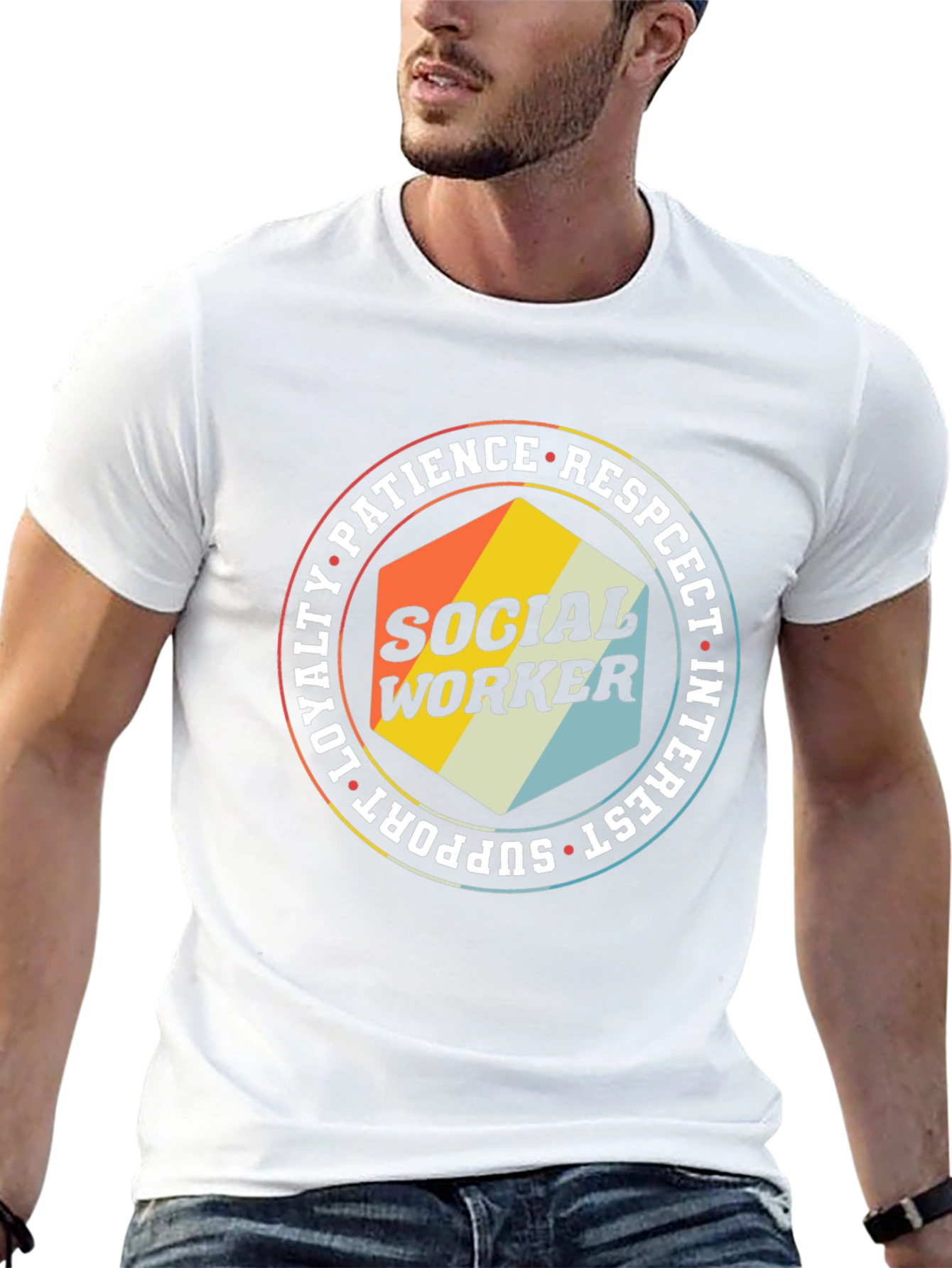 Social Worker T-Shirt - Retro Design