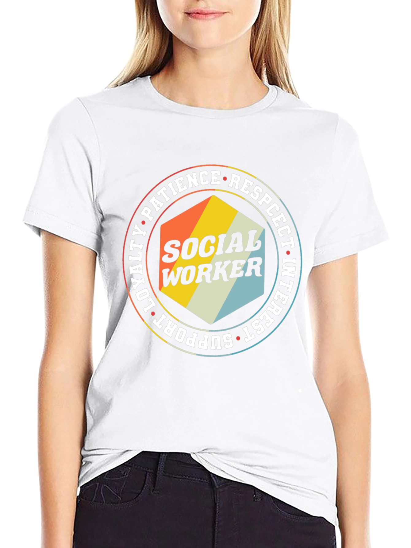 Social Worker T-Shirt - Retro Design