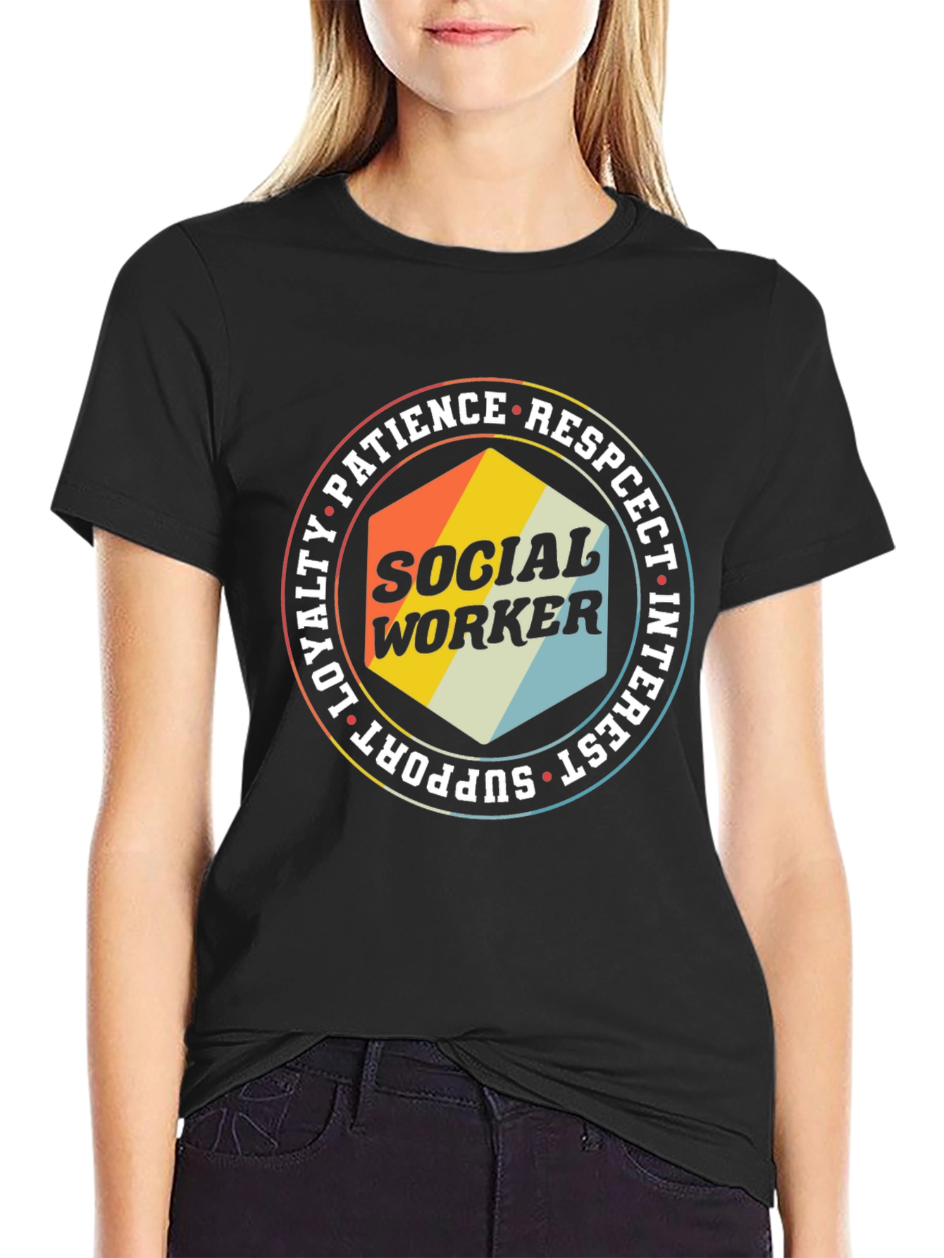Social Worker T-Shirt - Retro Design