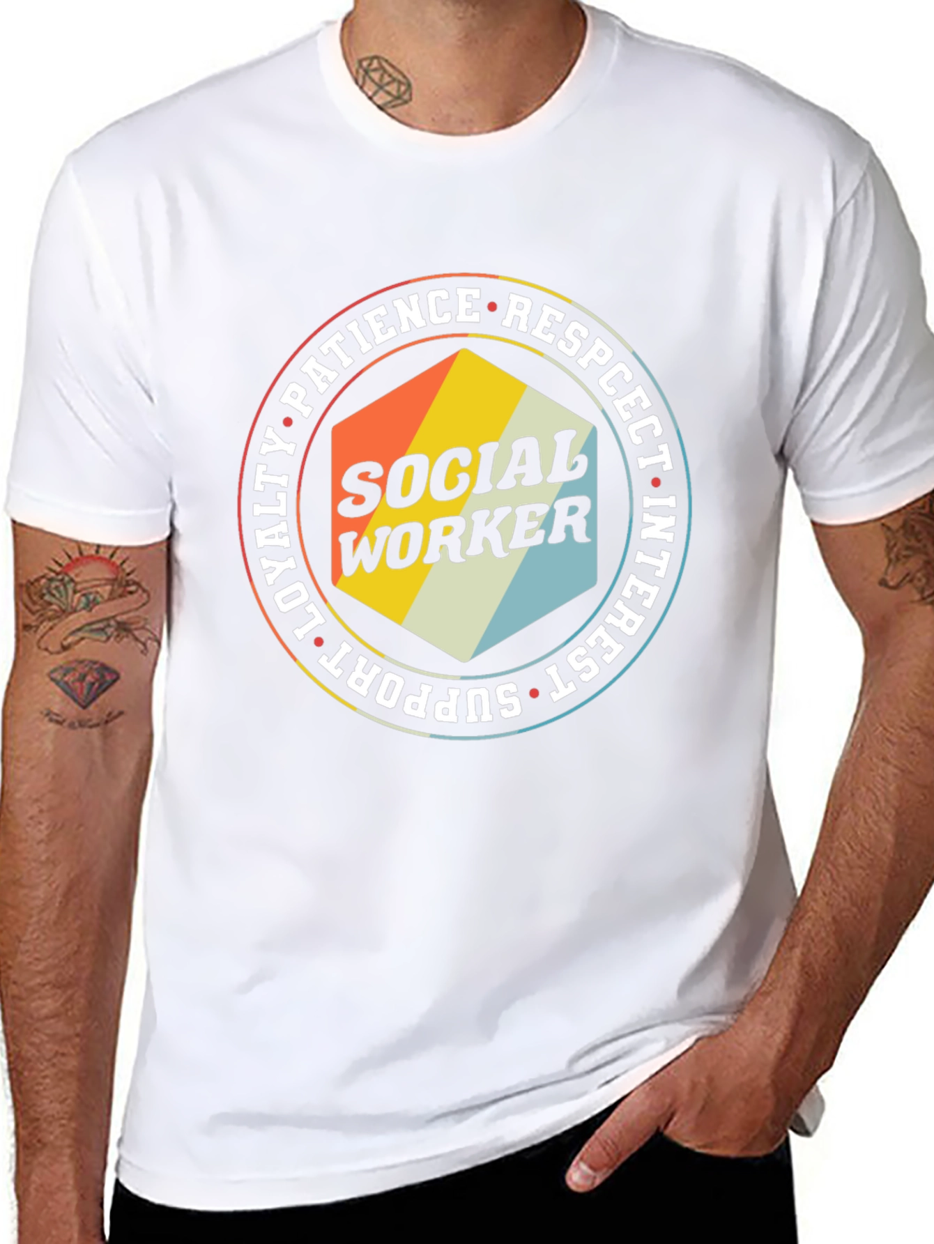 Social Worker T-Shirt - Retro Design