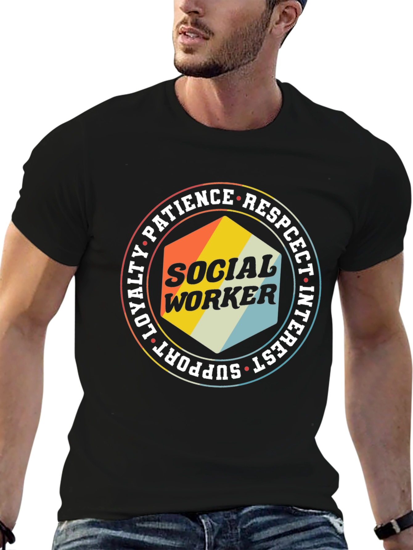 Social Worker T-Shirt - Retro Design