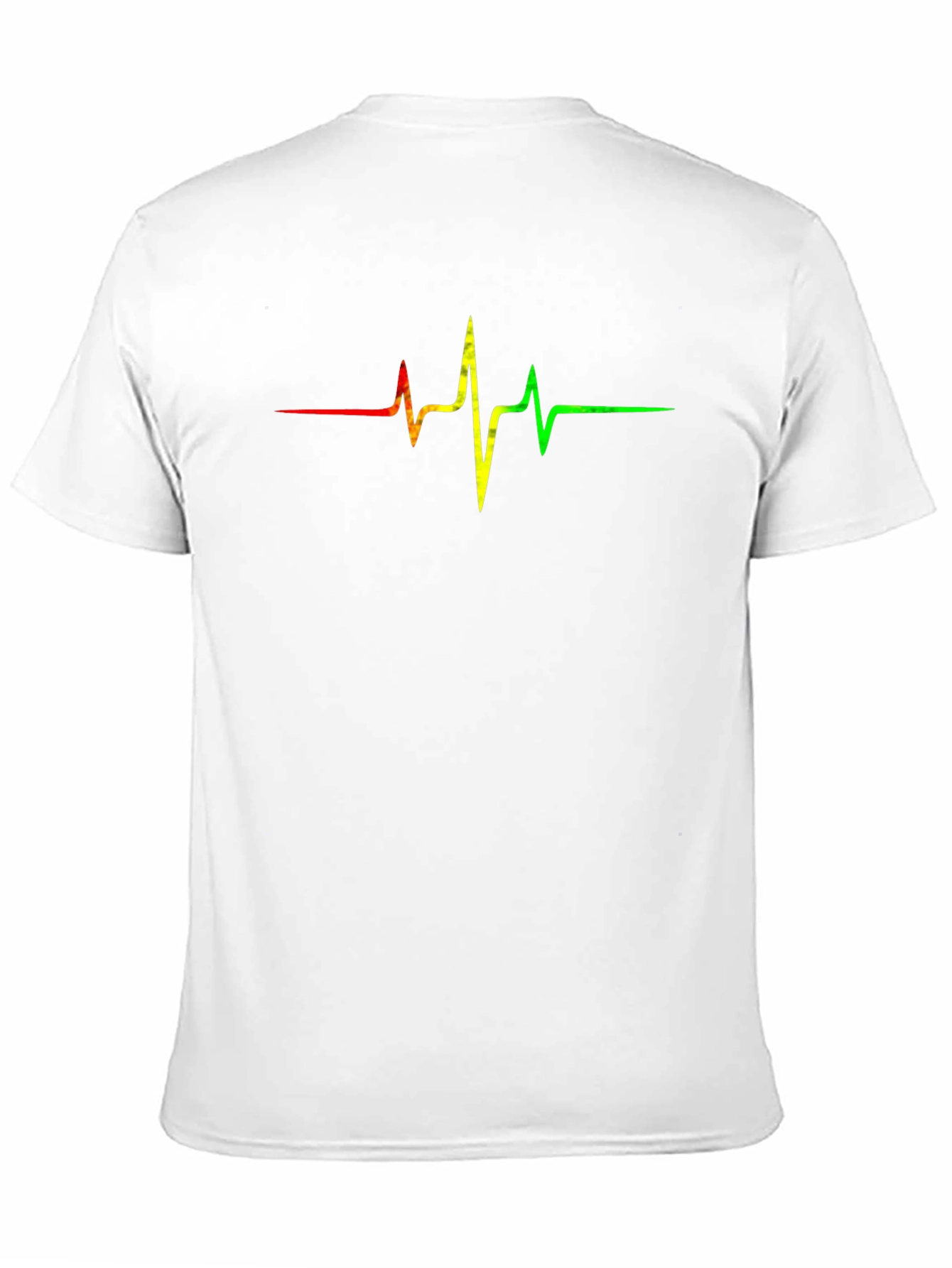 Rasta Heartbeat T-Shirt - Black Cotton Tee
