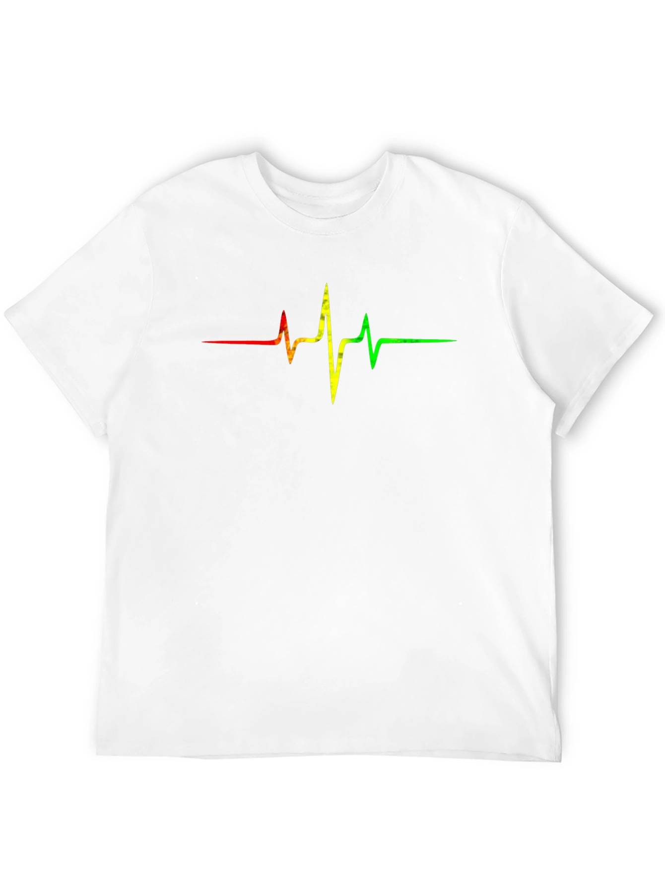 Rasta Heartbeat T-Shirt - Black Cotton Tee