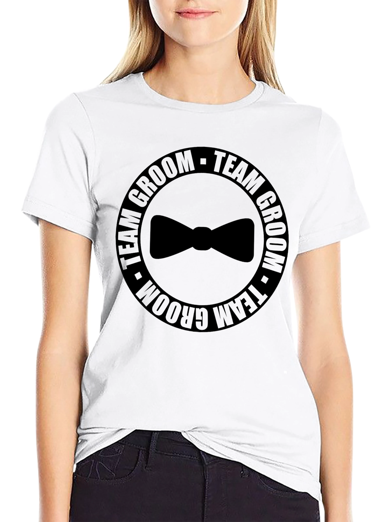 Team Groom Bowtie T-Shirt - Wedding Party Tee