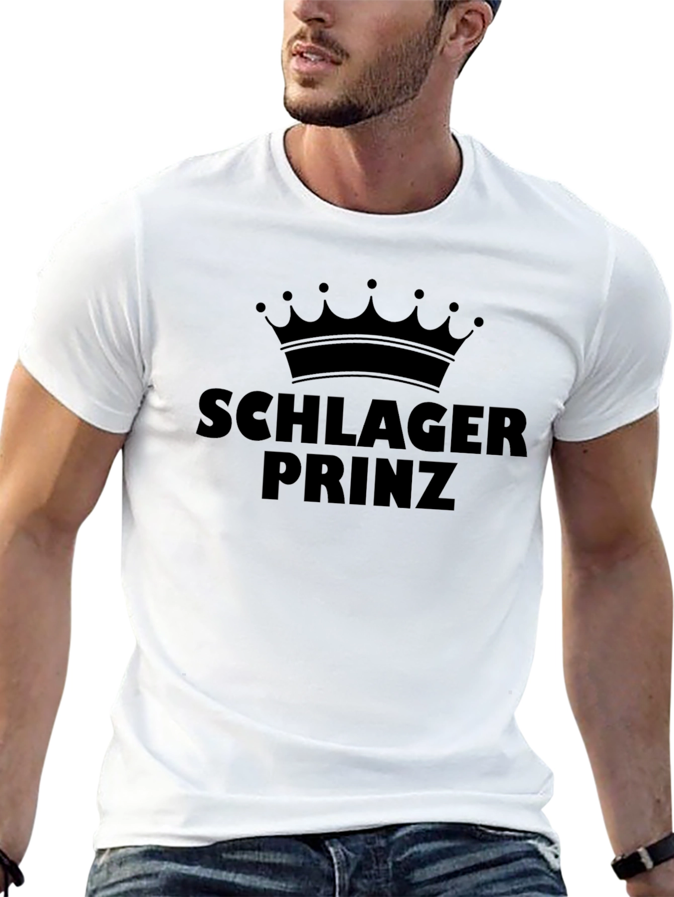 Schlager Prinz T-Shirt - Black Graphic Tee