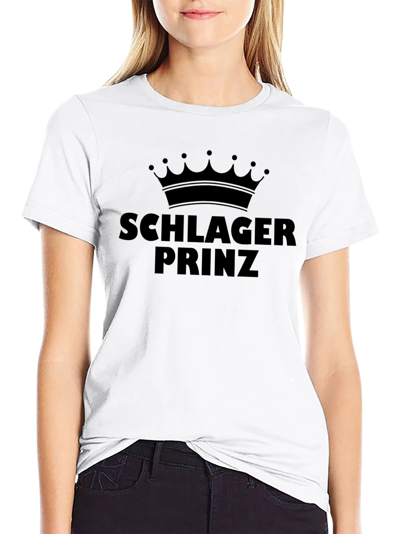Schlager Prinz T-Shirt - Black Graphic Tee