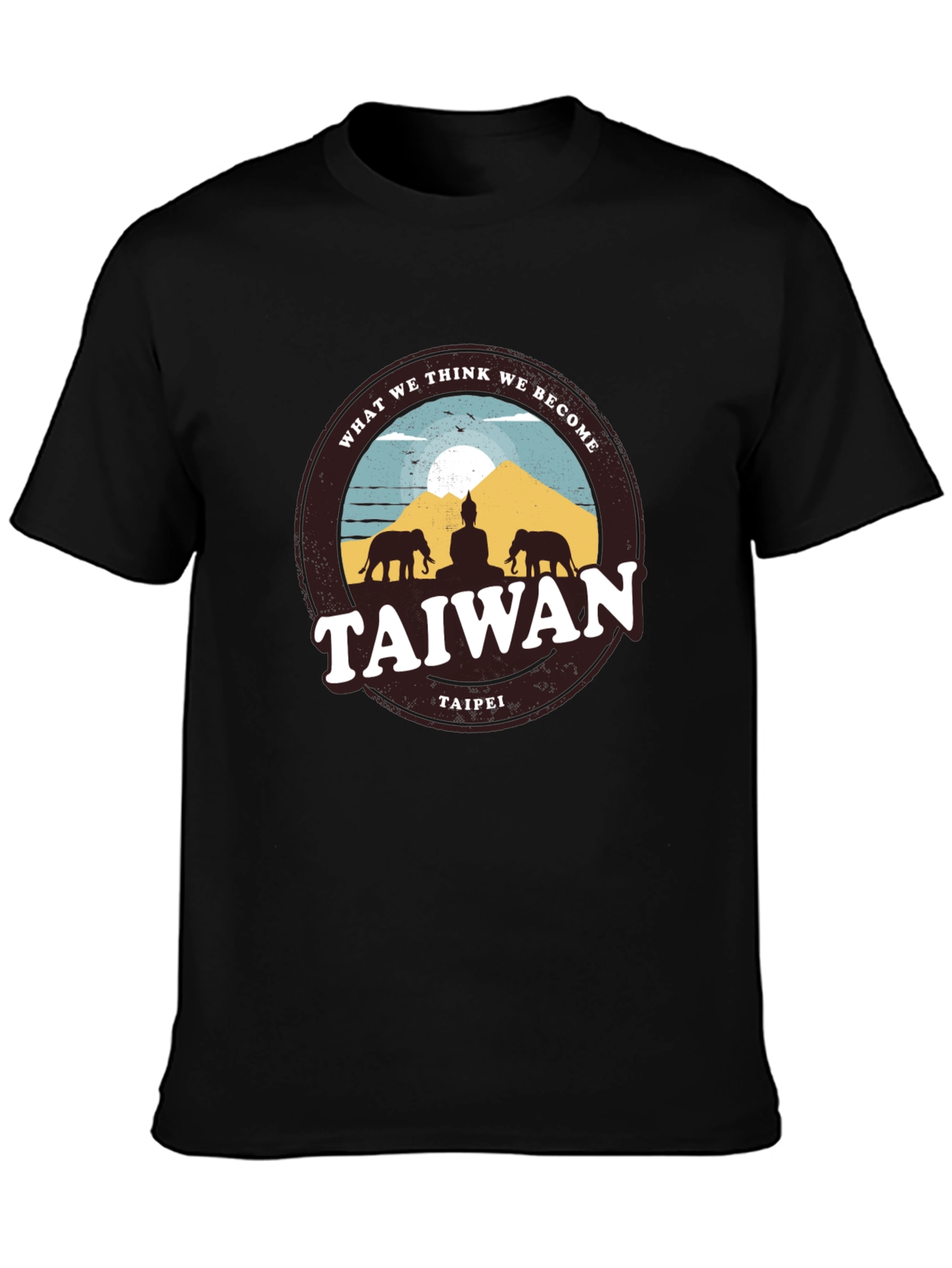 Taiwan Taipei Graphic T-Shirt - Meditative Design