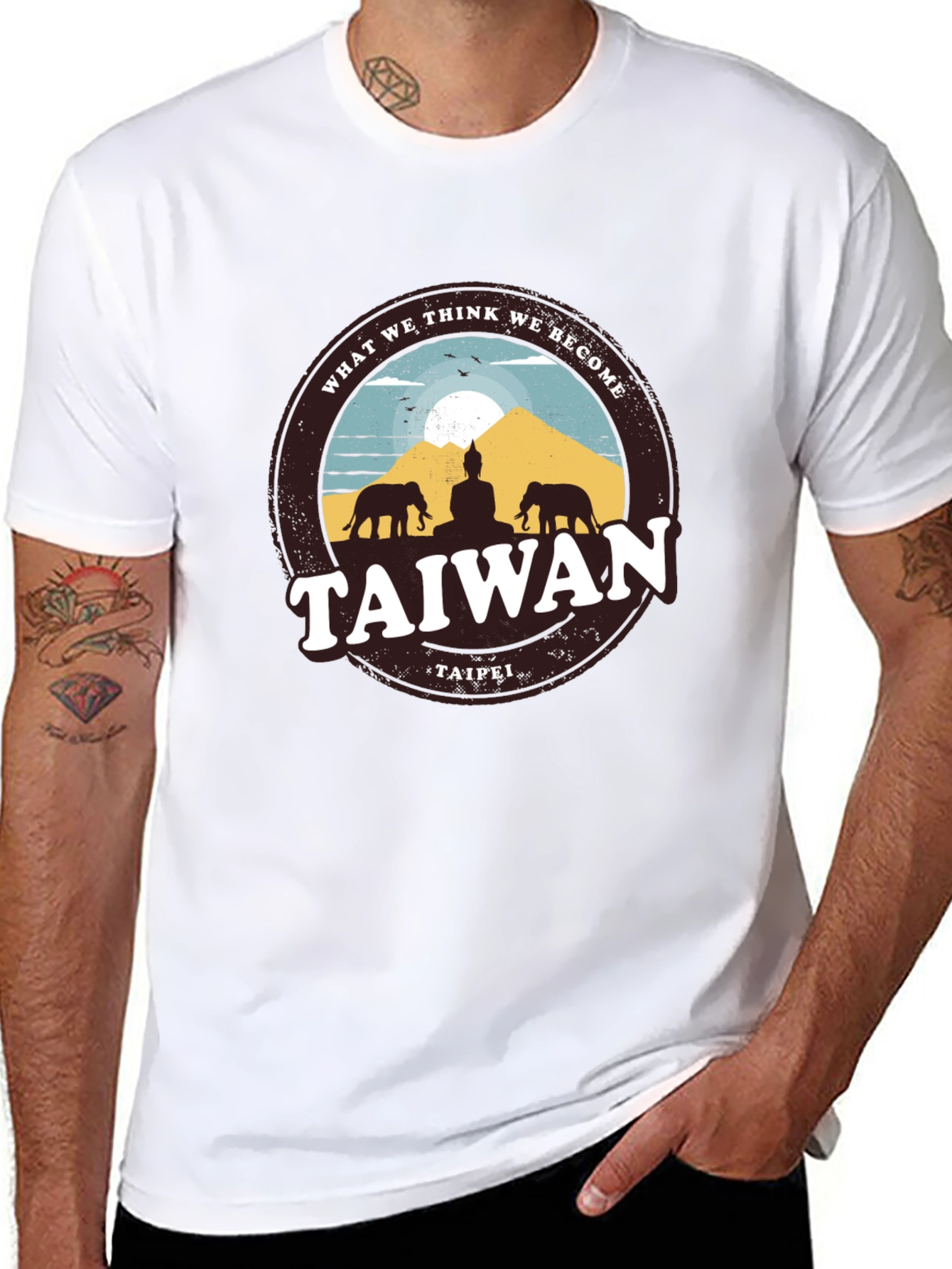 Taiwan Taipei Graphic T-Shirt - Meditative Design