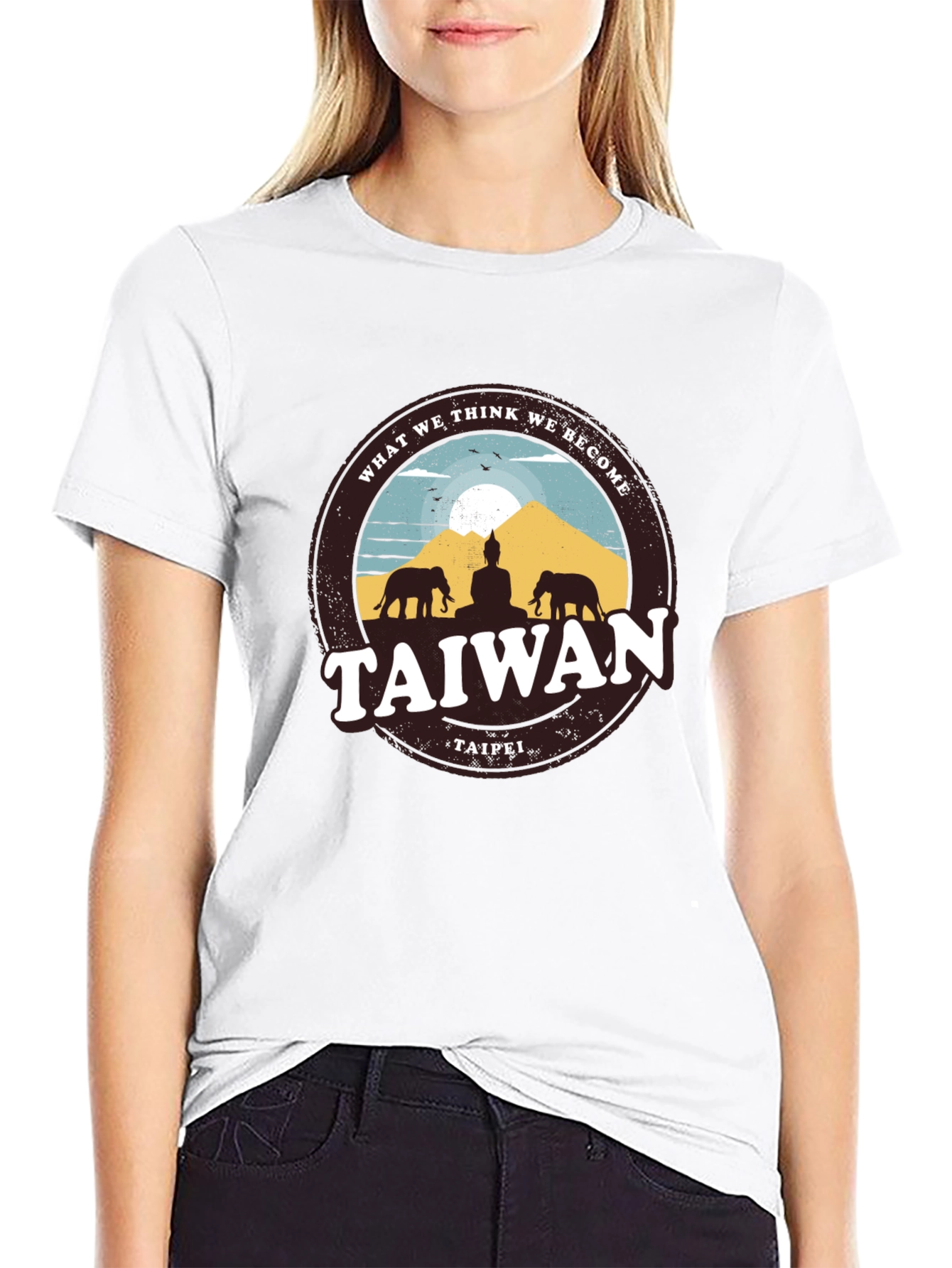 Taiwan Taipei Graphic T-Shirt - Meditative Design