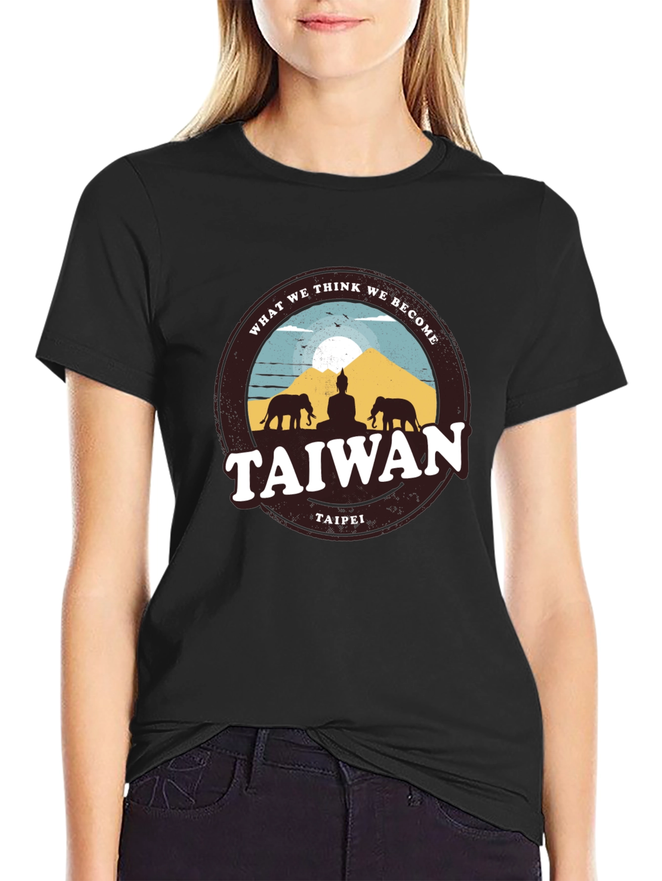 Taiwan Taipei Graphic T-Shirt - Meditative Design