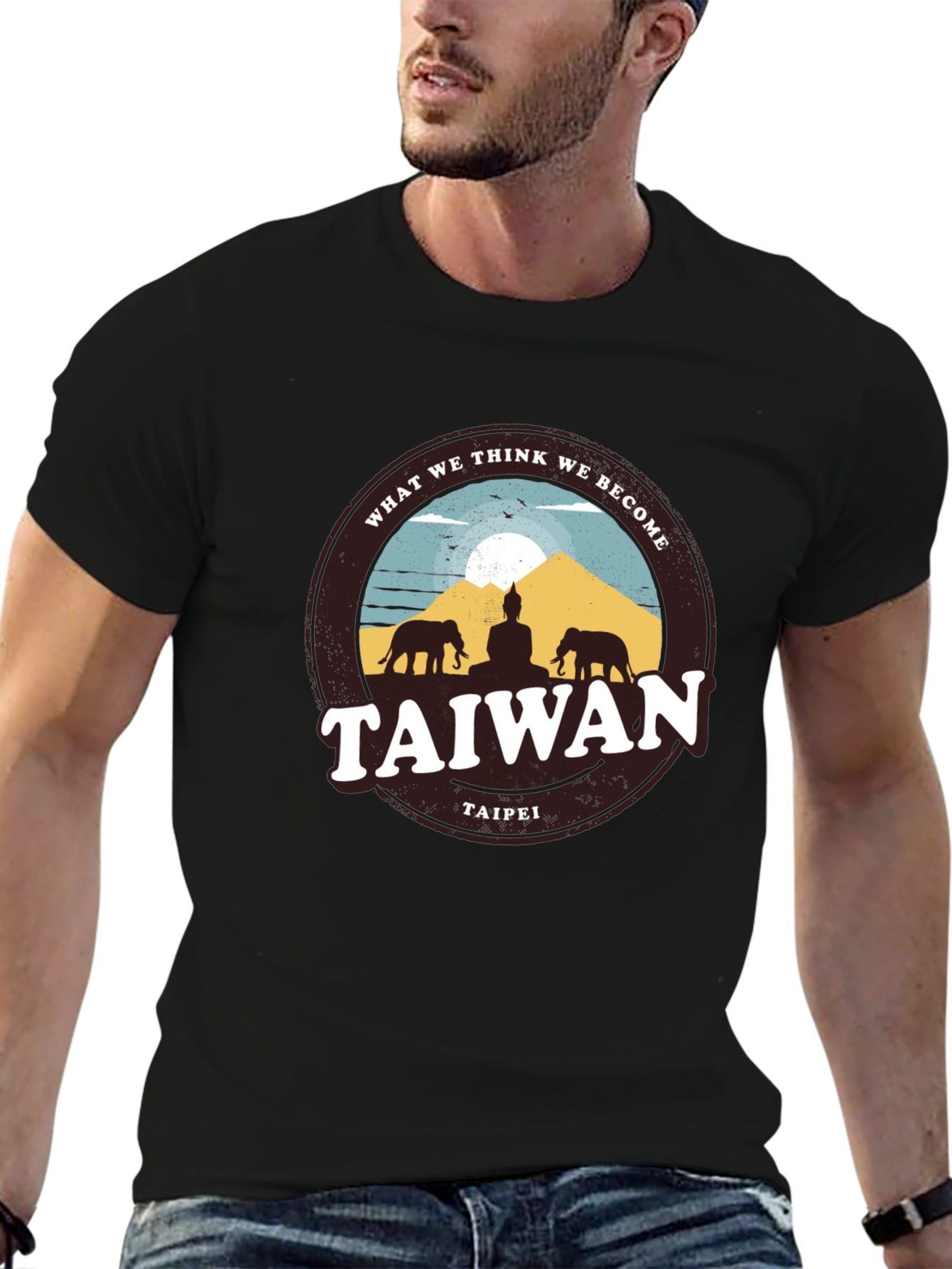 Taiwan Taipei Graphic T-Shirt - Meditative Design