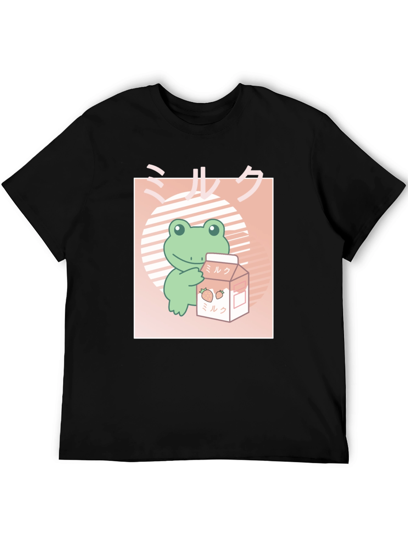 Kawaii Frog Strawberry Milk T-Shirt
