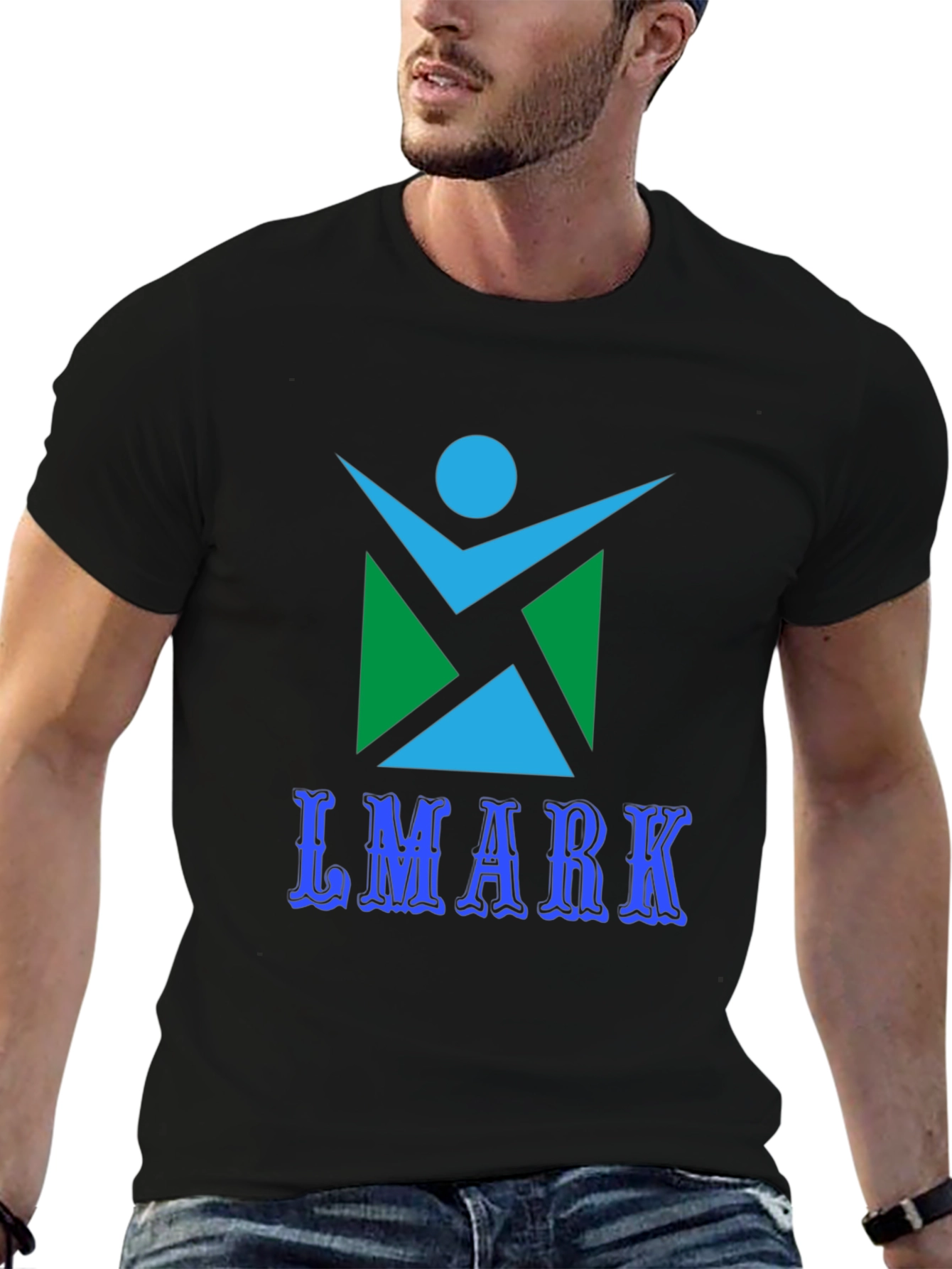 Lmark Graphic Print Black T-Shirt