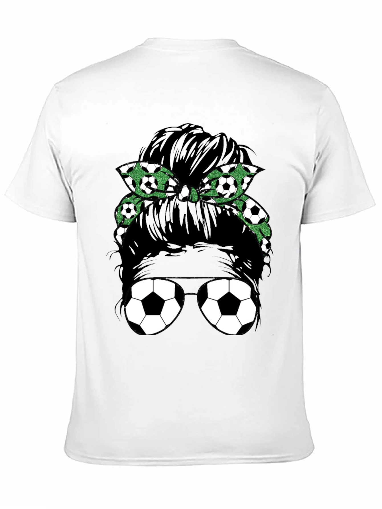 Soccer Mom Messy Bun Graphic Tee - Black