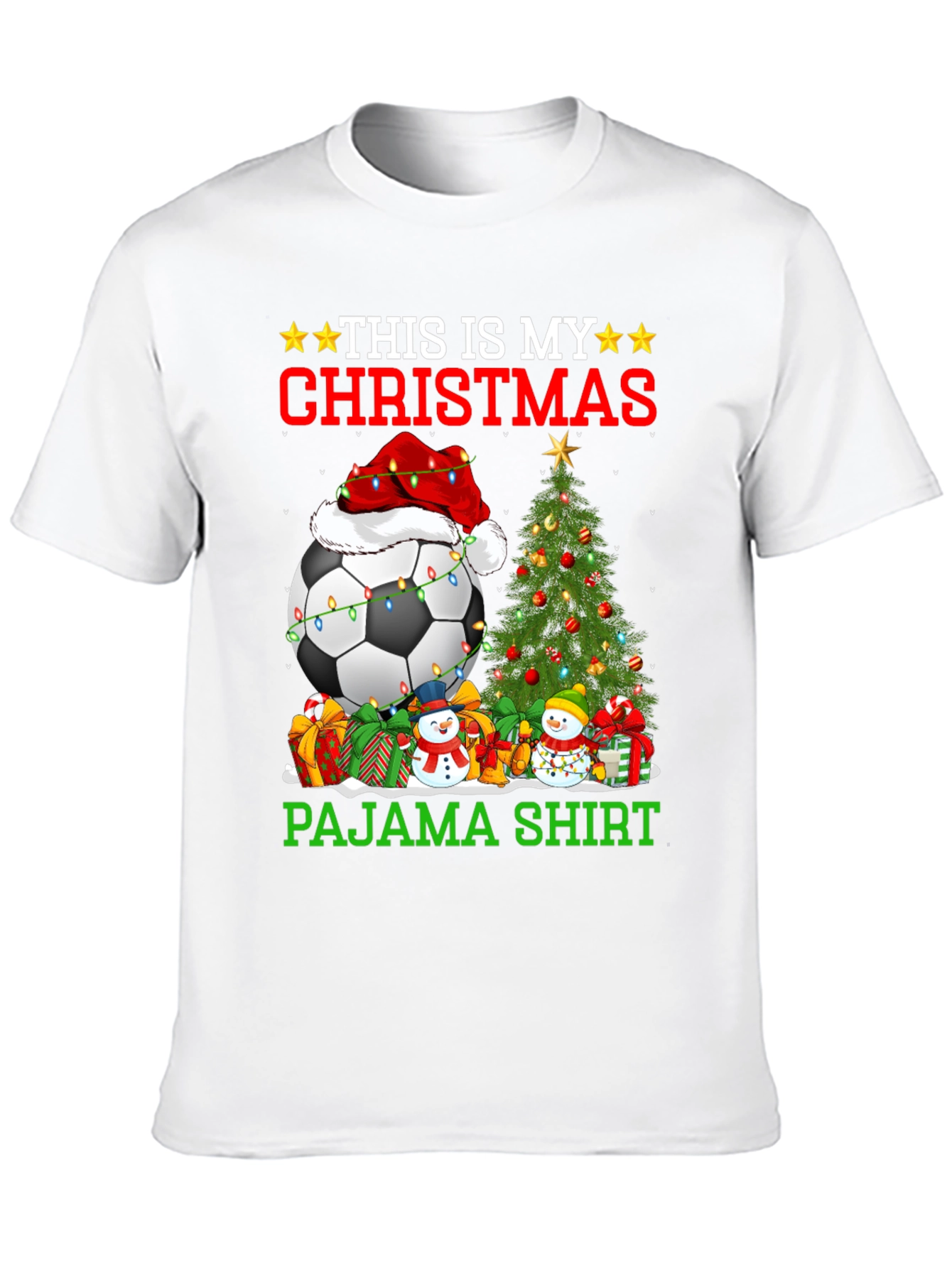 Christmas Soccer Pajama Shirt