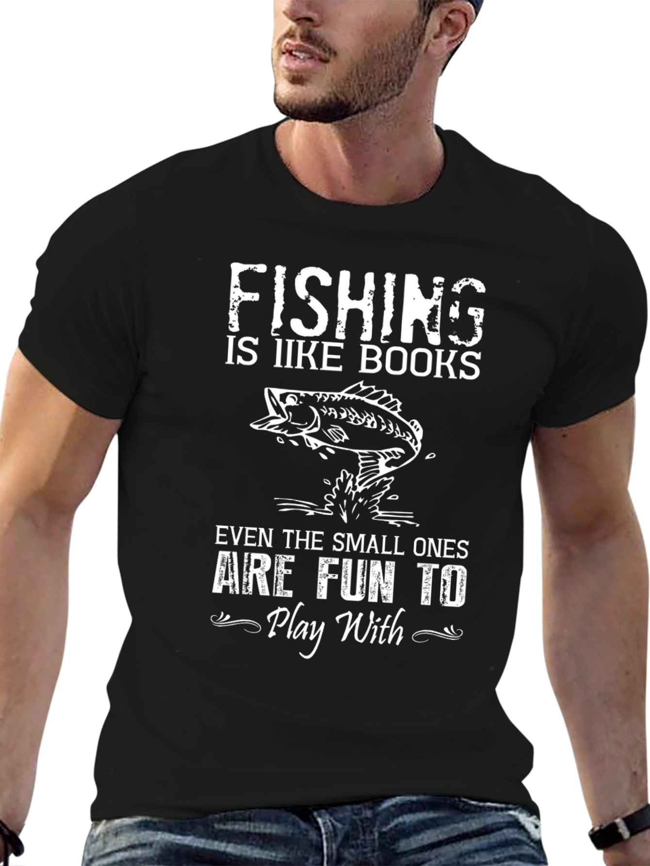 Fishing and Books Graphic Tee