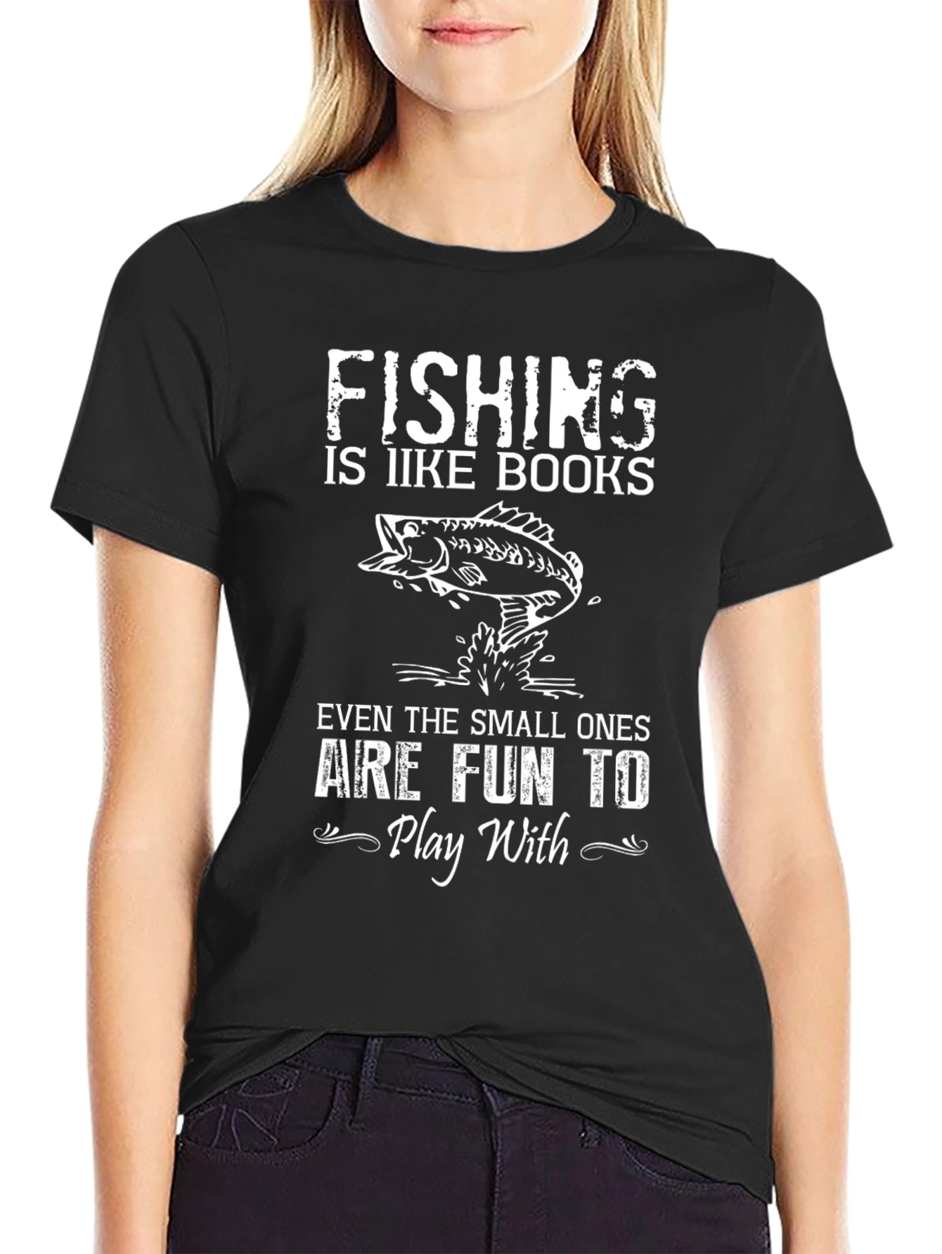Fishing and Books Graphic Tee