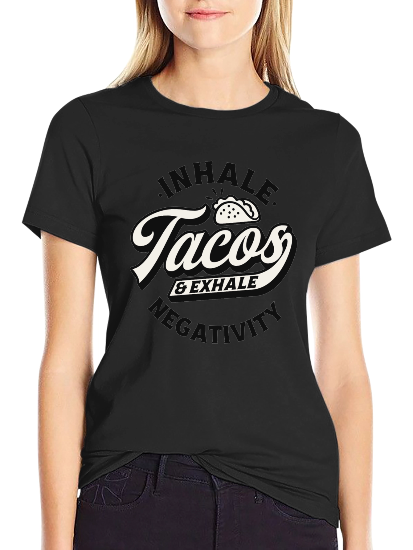 Inhale Tacos & Exhale Negativity Graphic T-Shirt