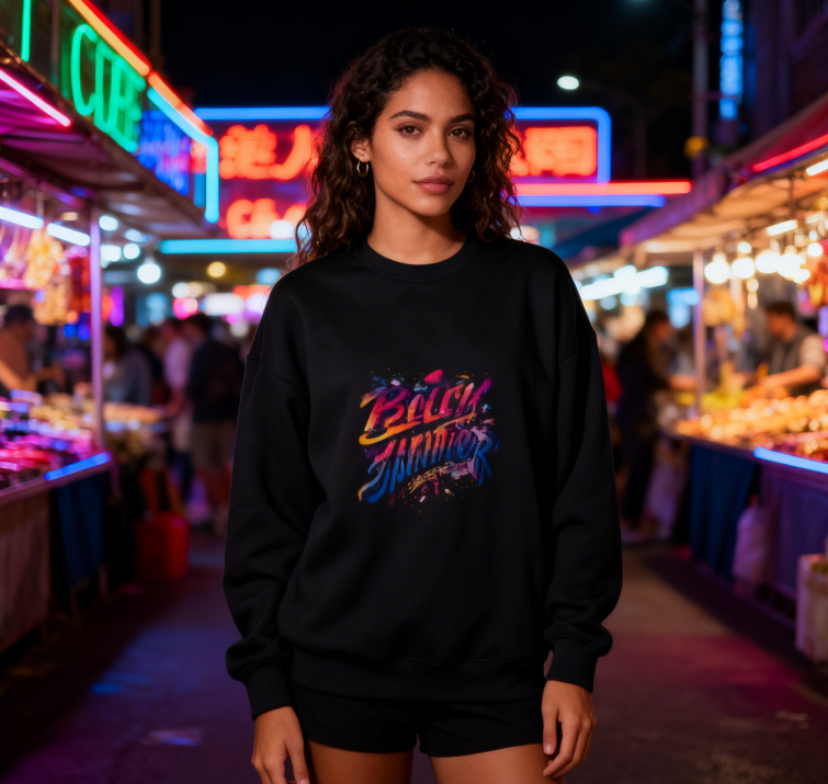 Urban Fashion Gradient Text Sweatshirt