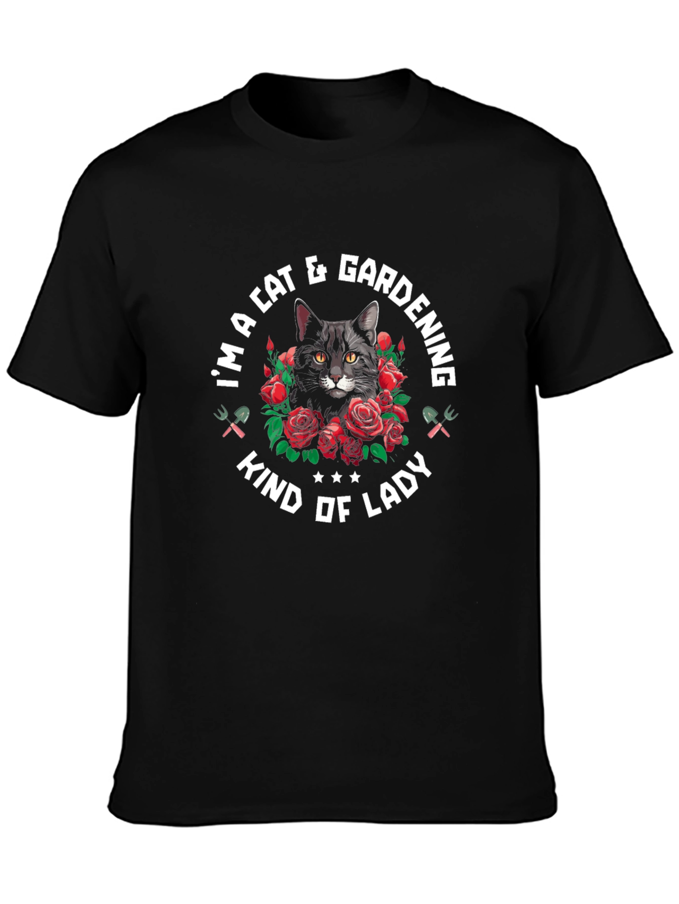 Cat & Gardening Lady T-Shirt