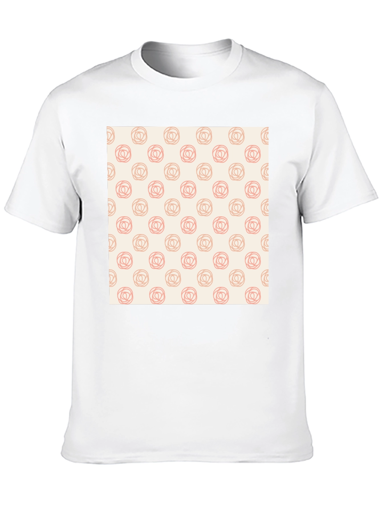 Stylish Black Tee with Floral Rose Pattern