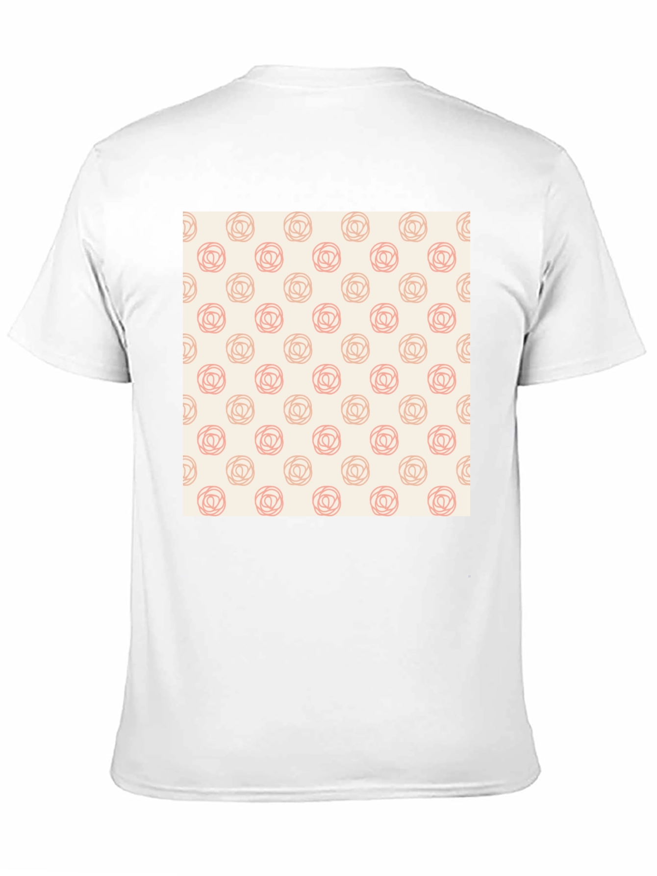 Stylish Black Tee with Floral Rose Pattern