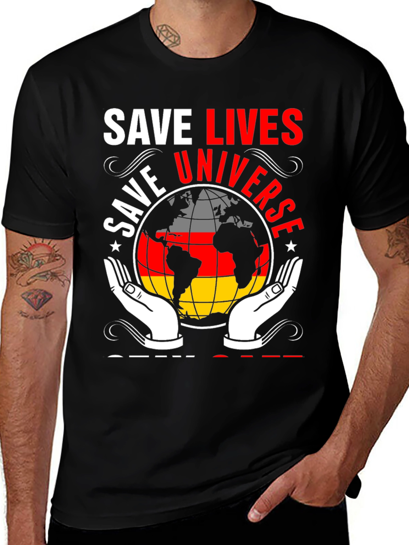 Save Universe Globe Graphic Tee
