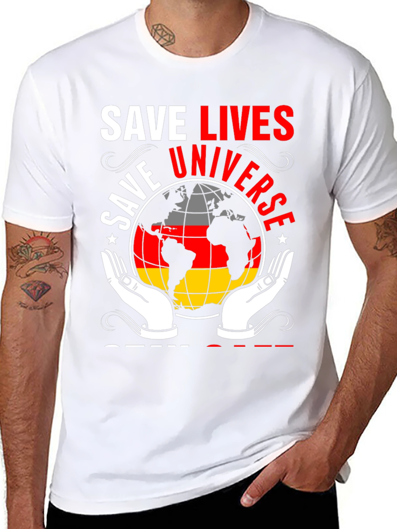 Save Universe Globe Graphic Tee