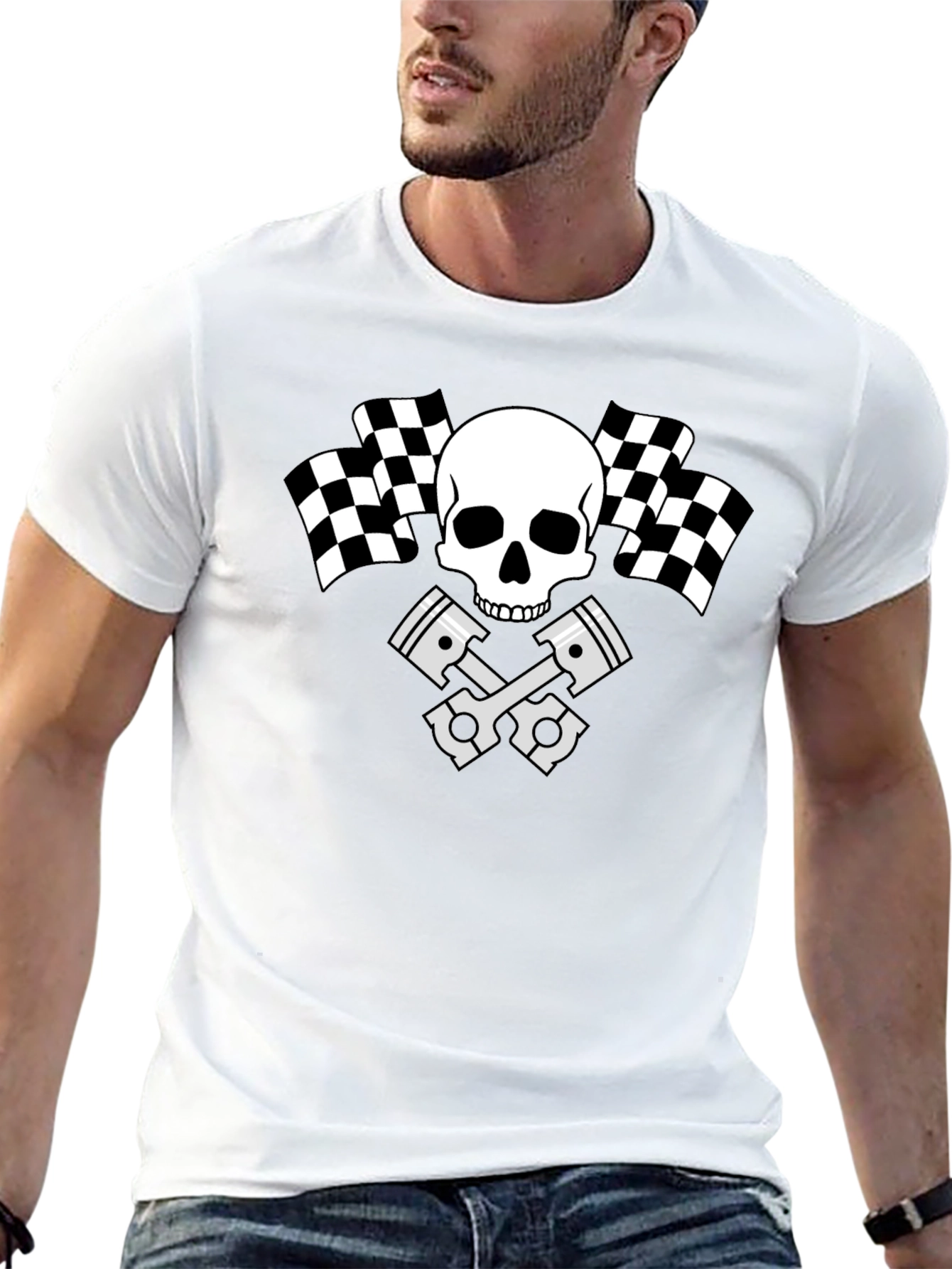 Skull Racing Piston T-Shirt