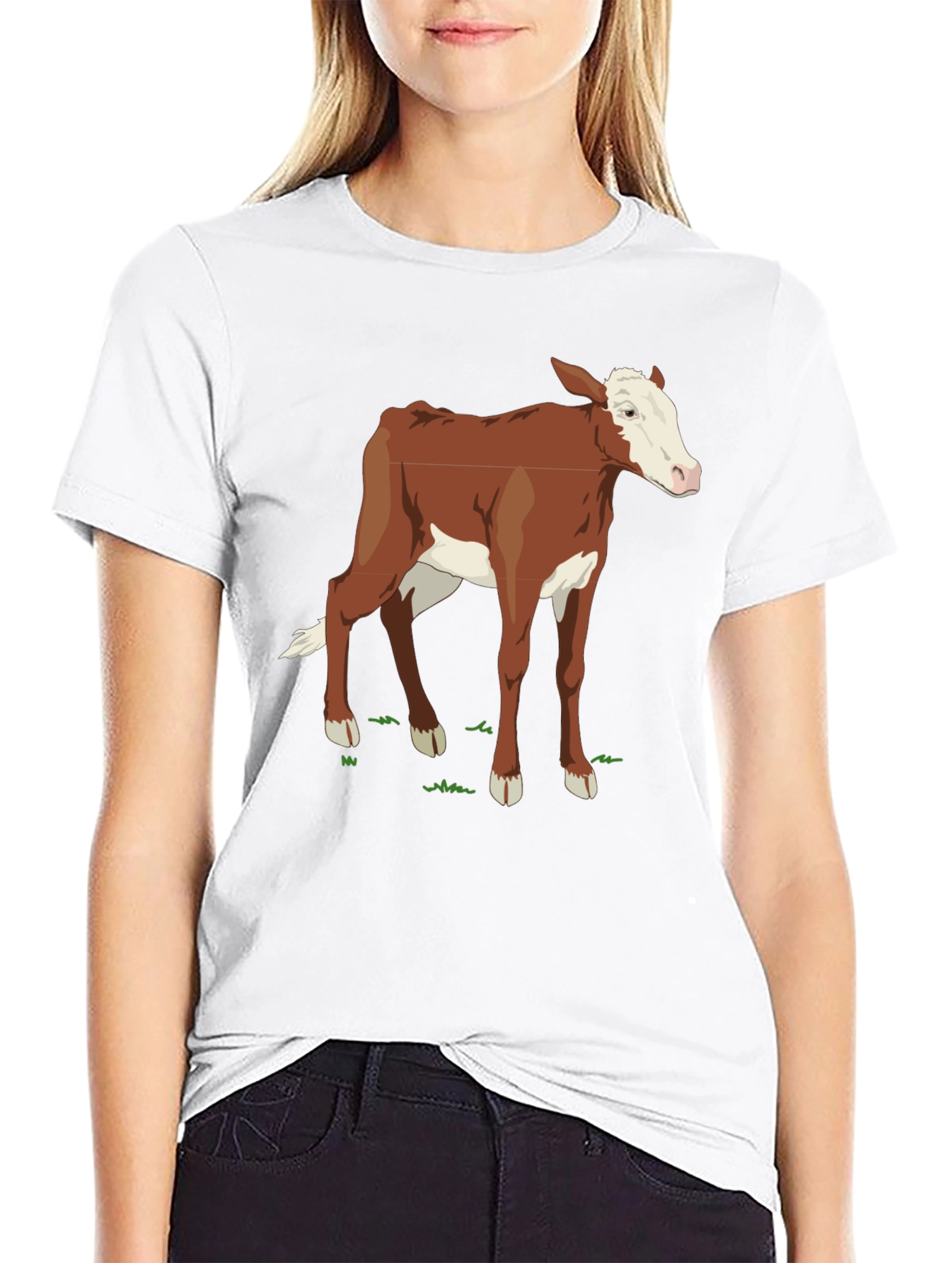 Cow Graphic Black T-Shirt