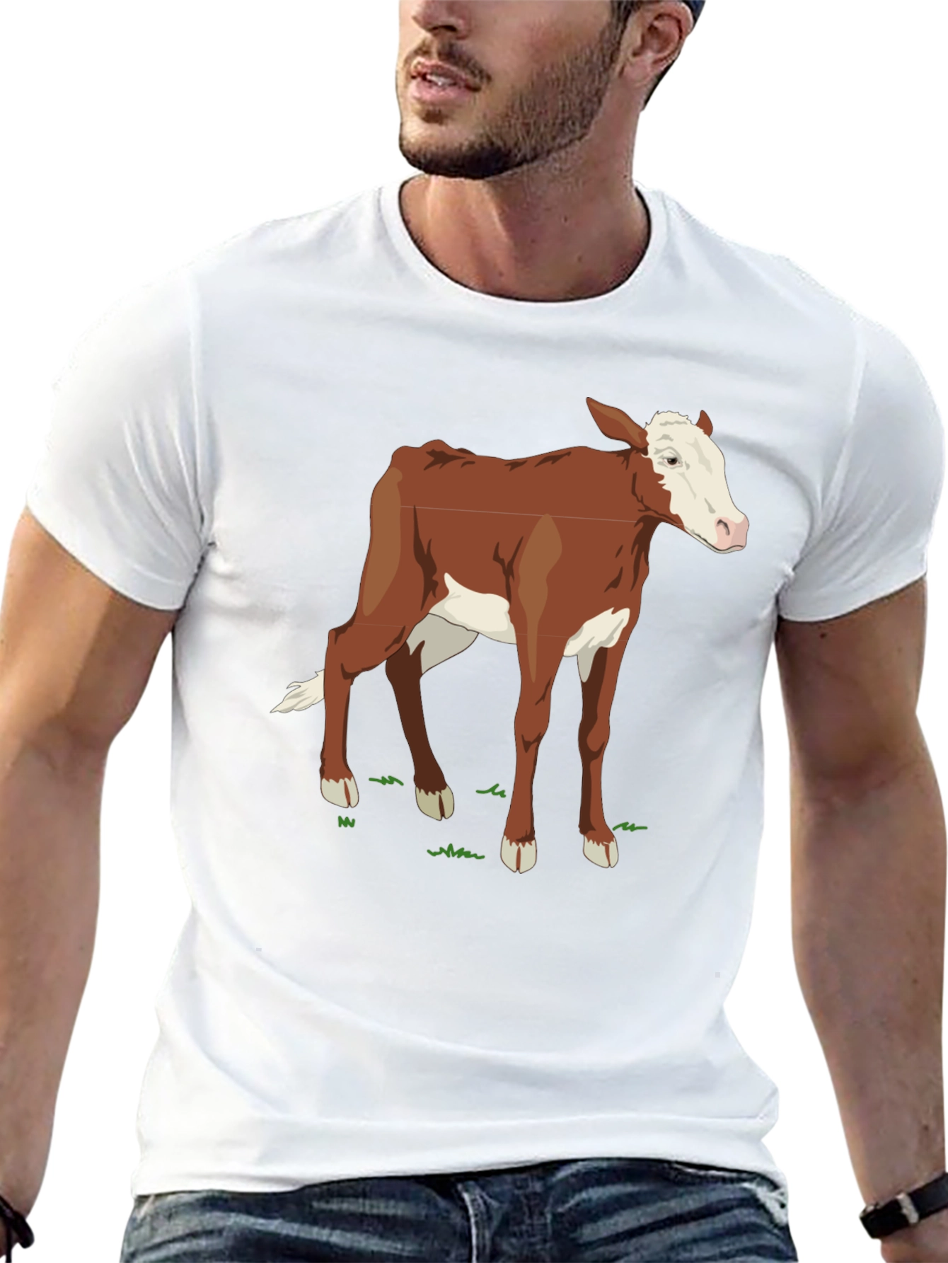 Cow Graphic Black T-Shirt