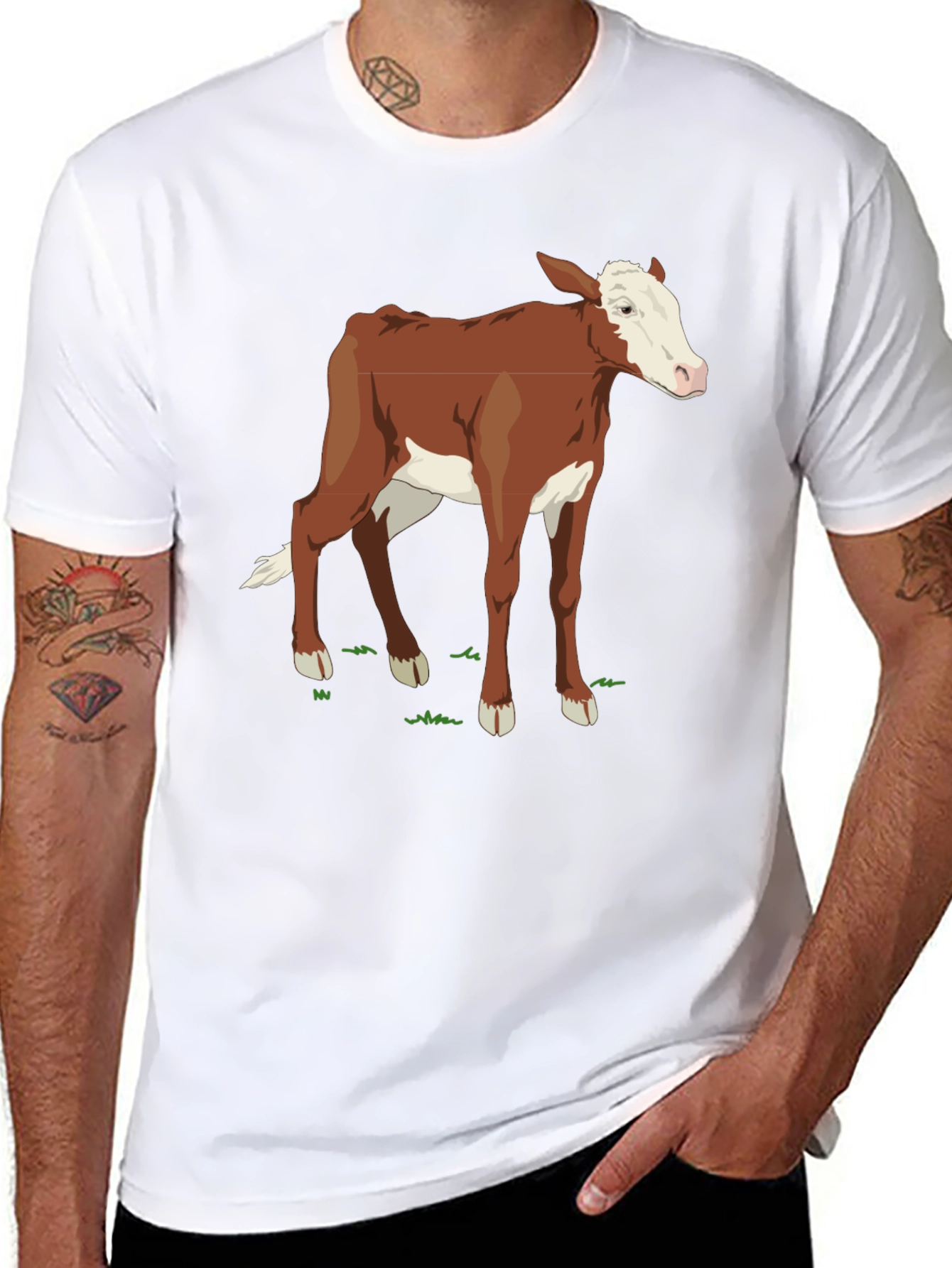 Cow Graphic Black T-Shirt