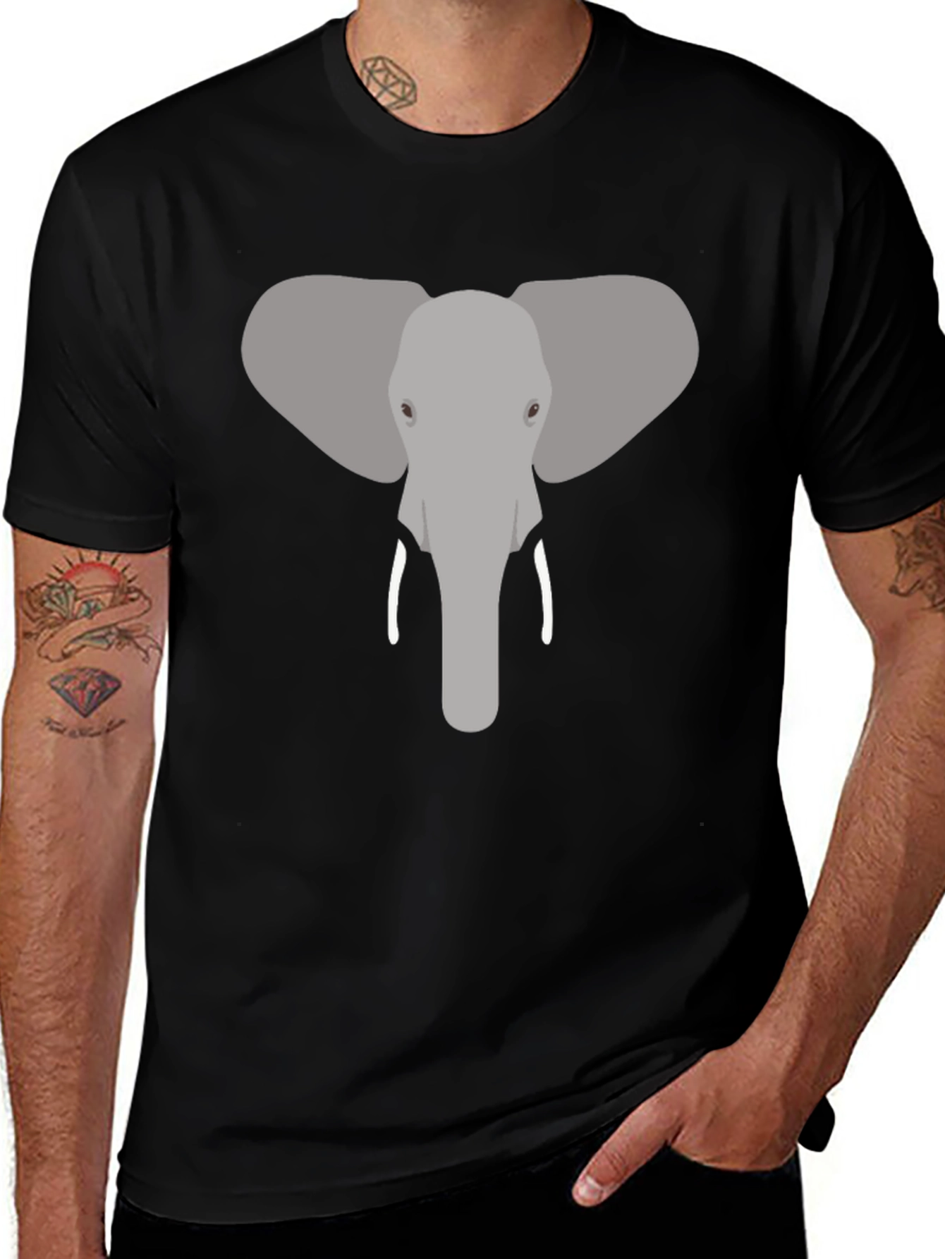 Elephant Graphic Tee - Cool Animal Design