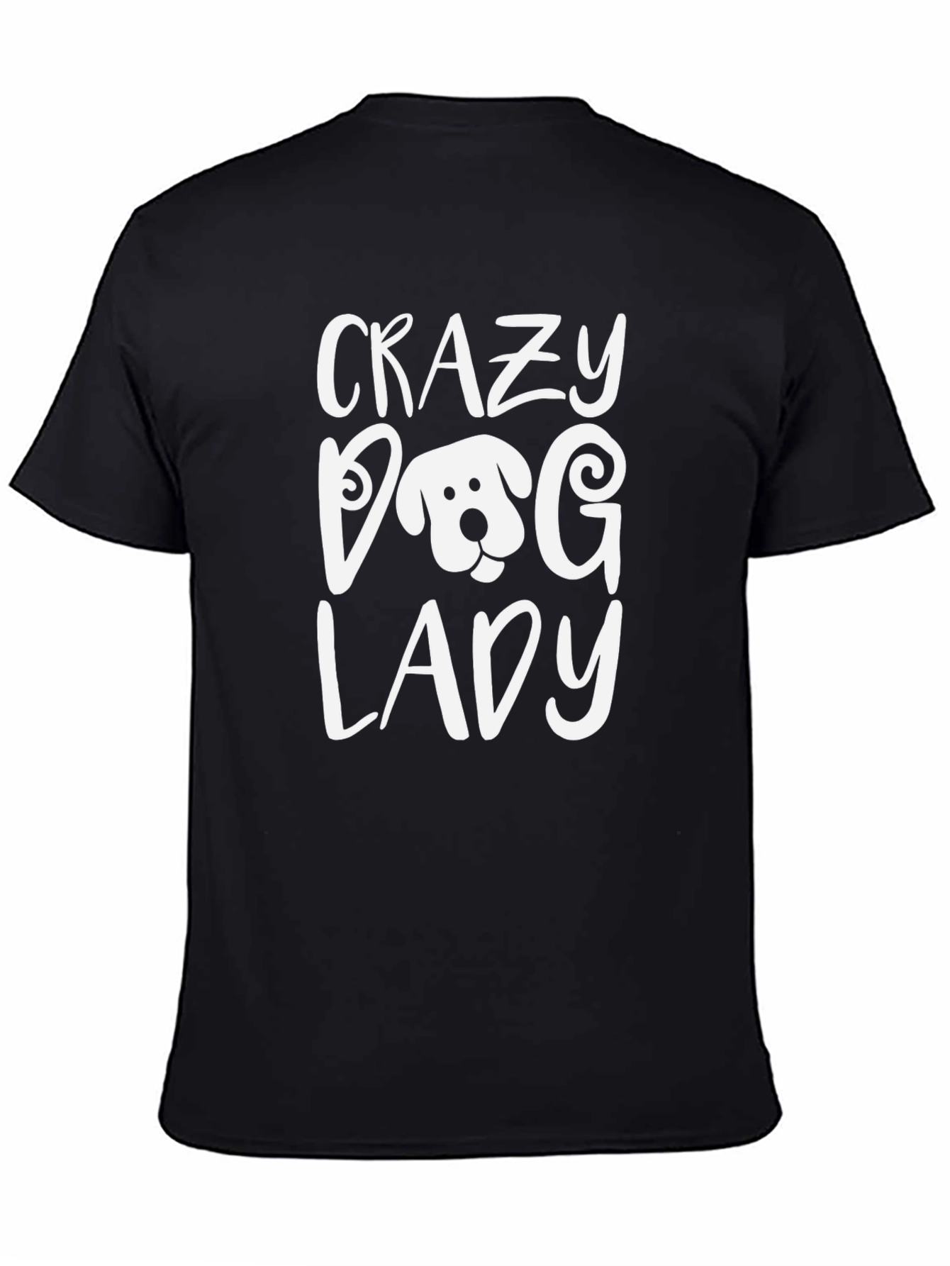 Crazy Dog Lady T-Shirt - Black