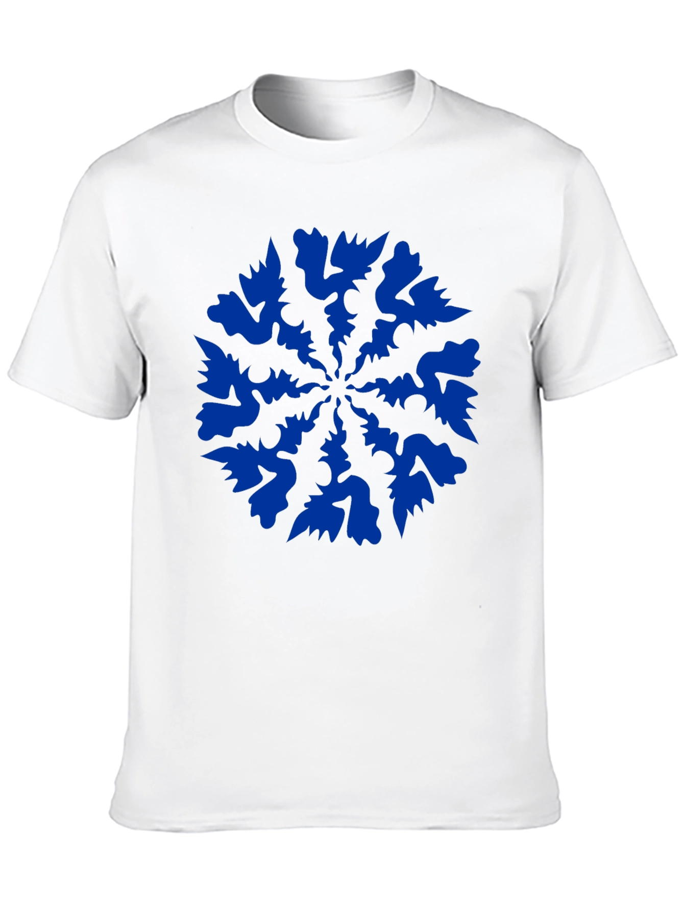 Black Tee with Abstract Blue Graphic