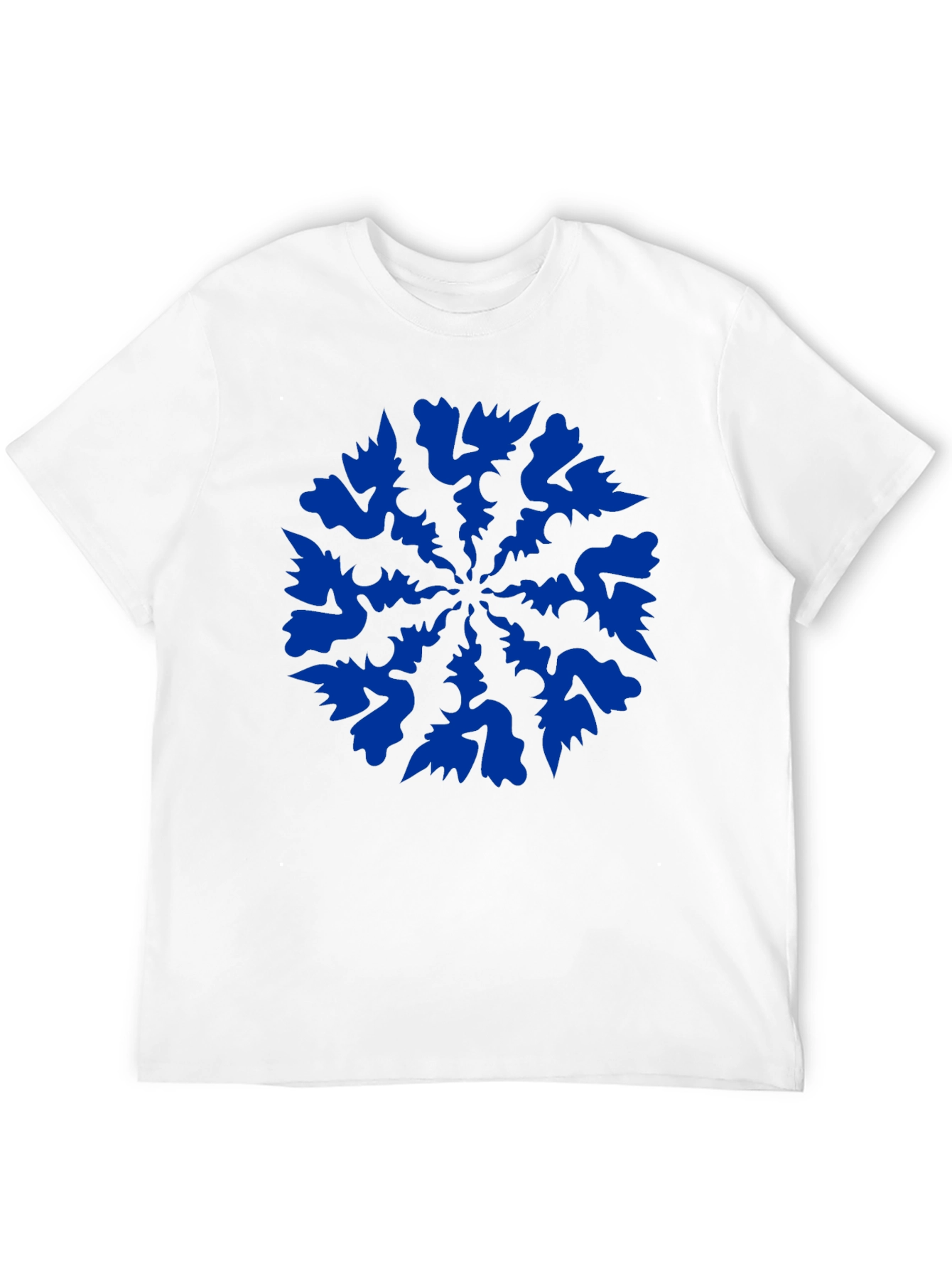 Black Tee with Abstract Blue Graphic