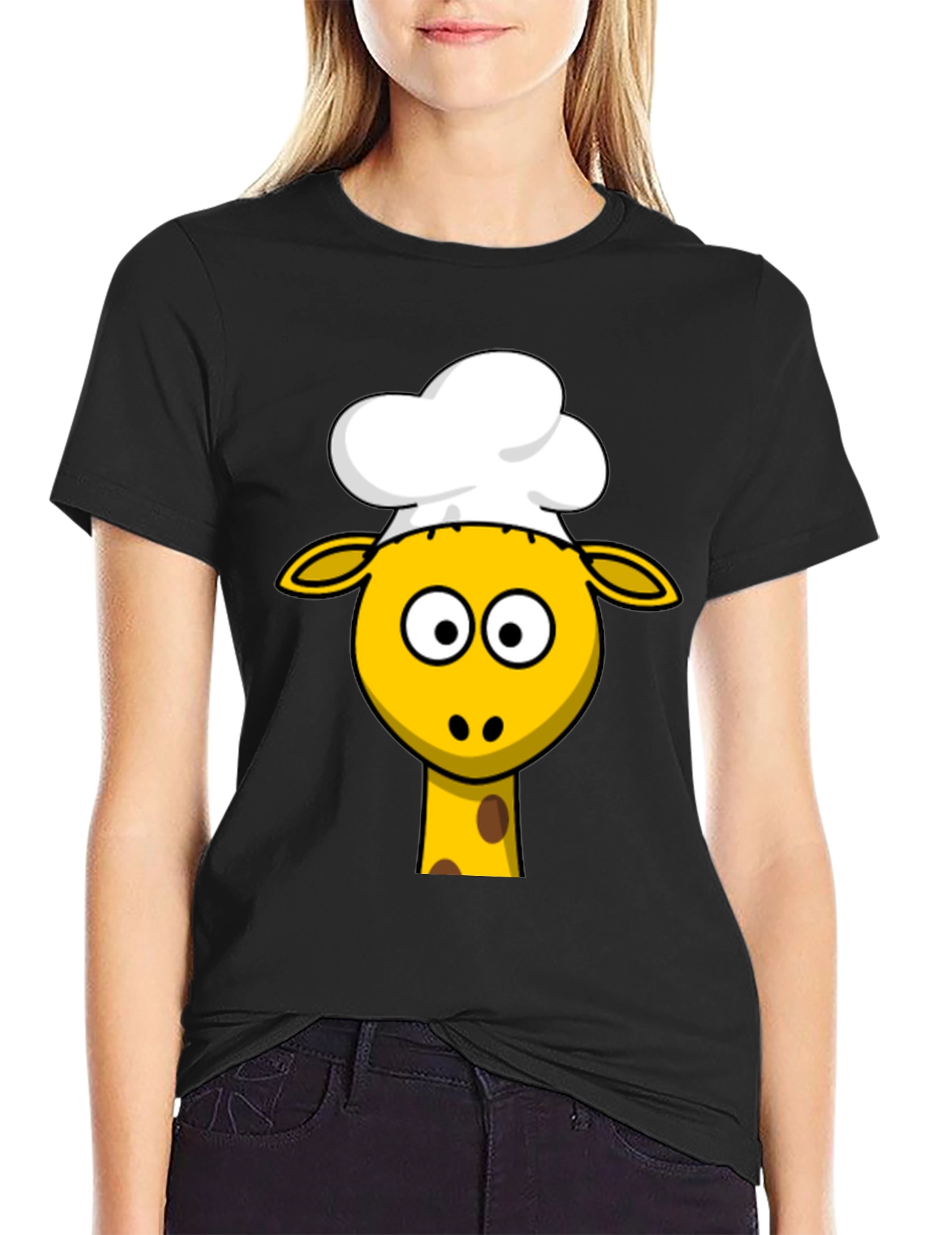 Chef Giraffe Graphic T-Shirt - Cute Animal Tee