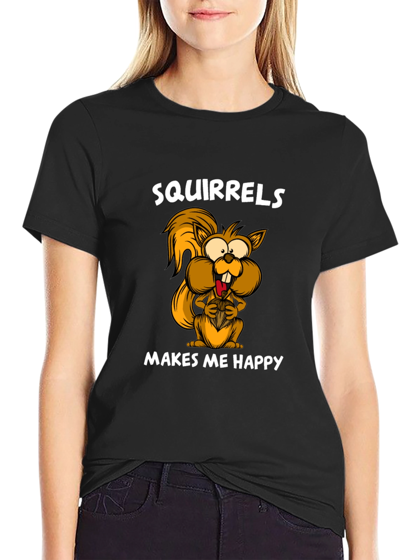 Squirrels Make Me Happy Graphic Tee