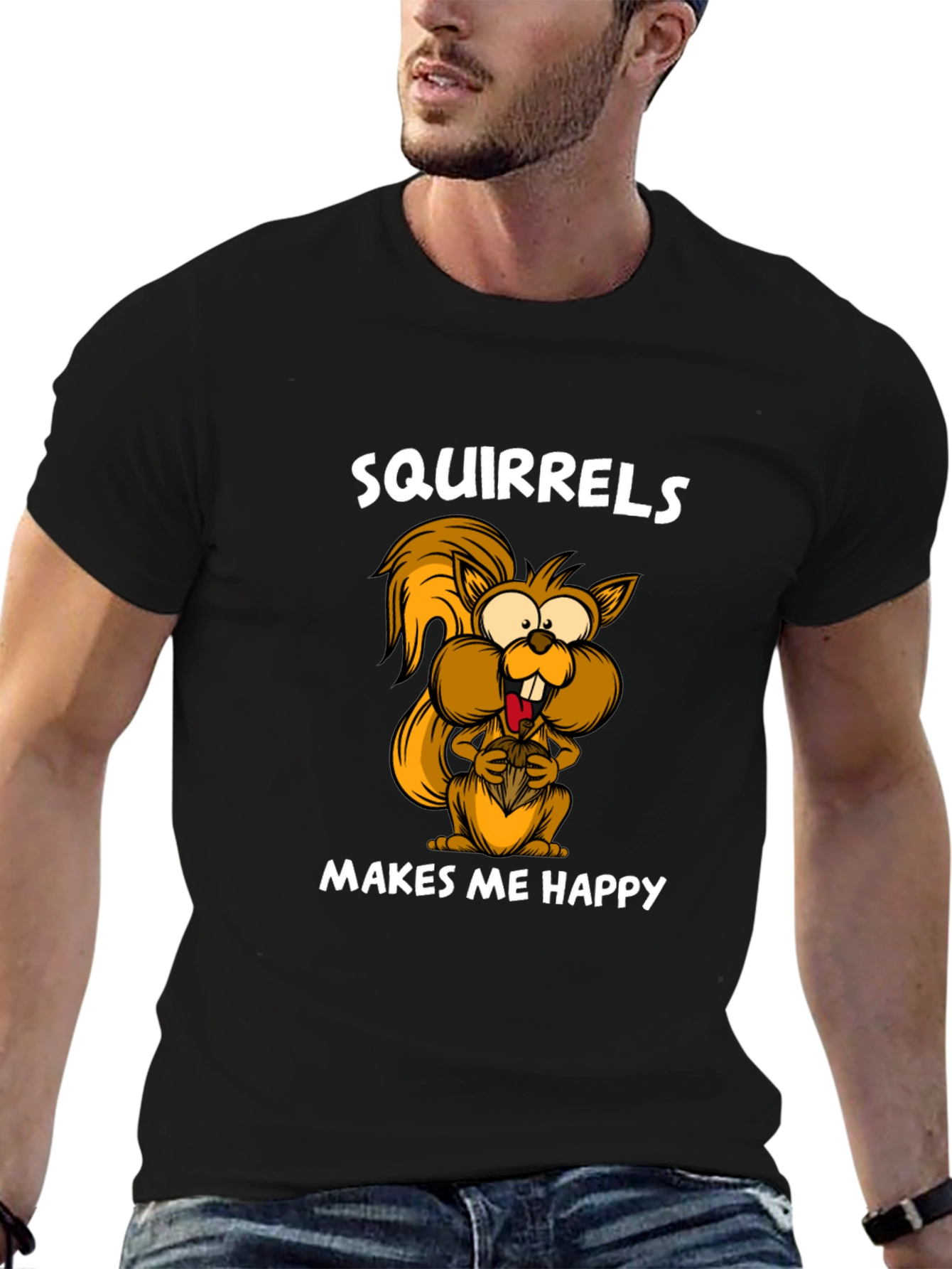 Squirrels Make Me Happy Graphic Tee