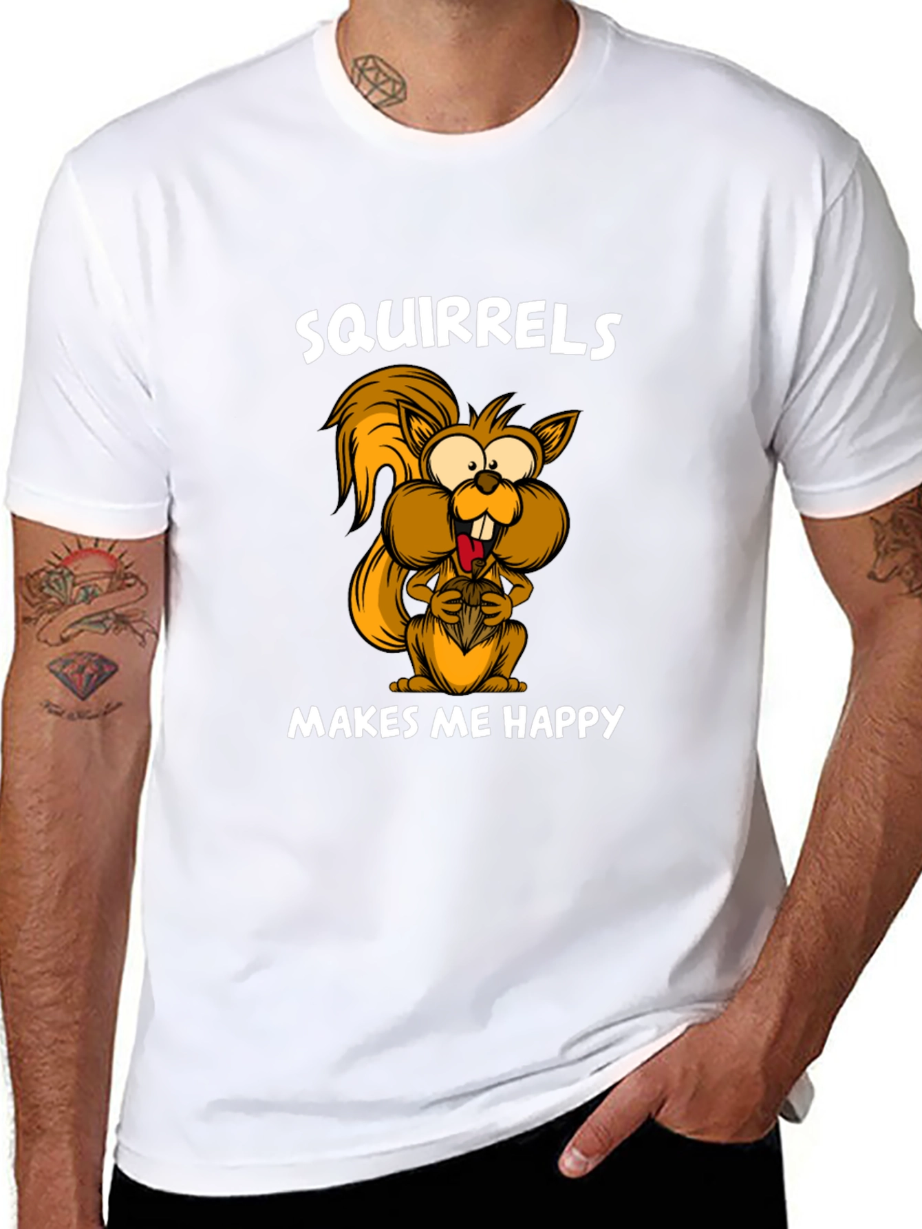 Squirrels Make Me Happy Graphic Tee