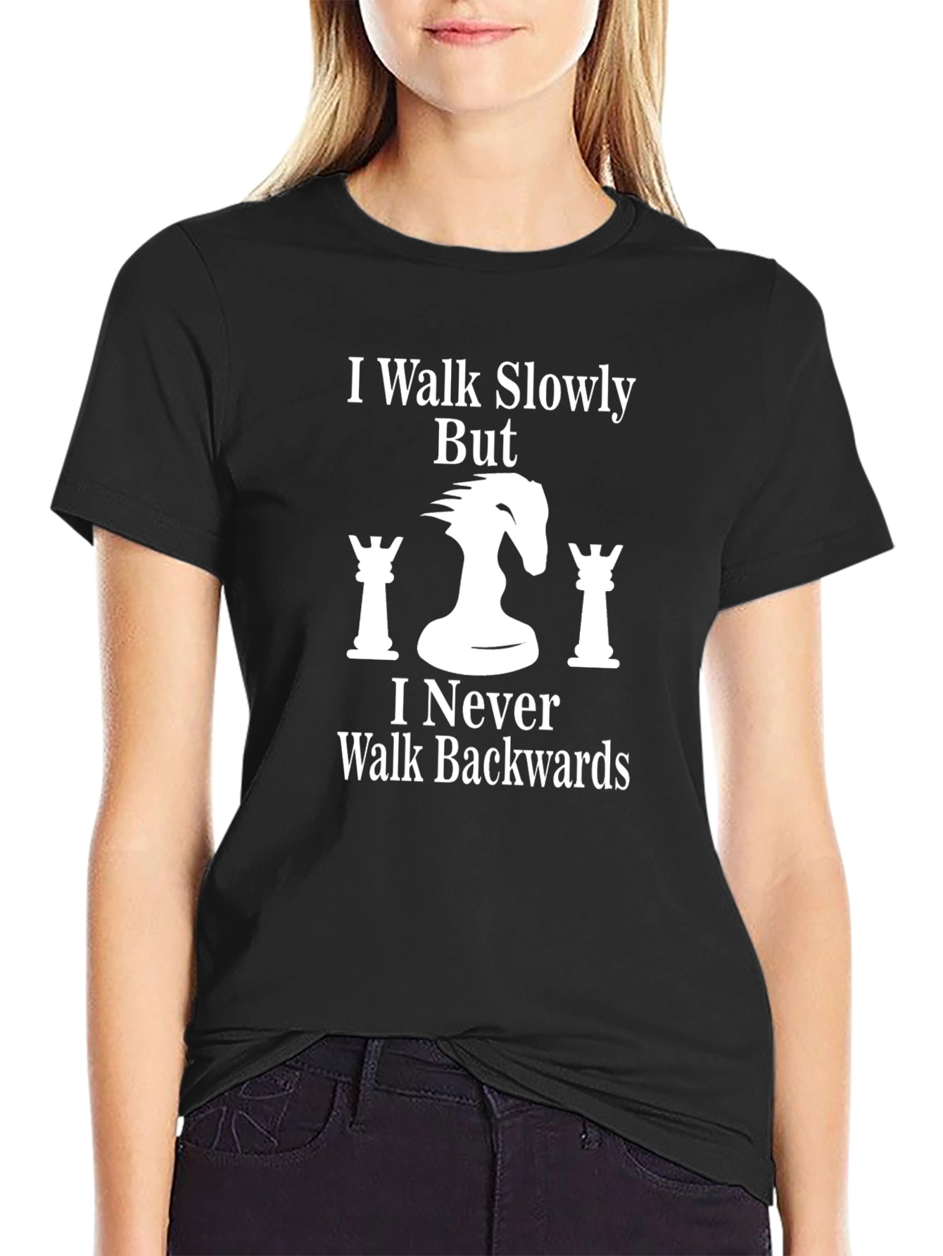 Chess Piece Graphic T-Shirt - I Walk Slowly