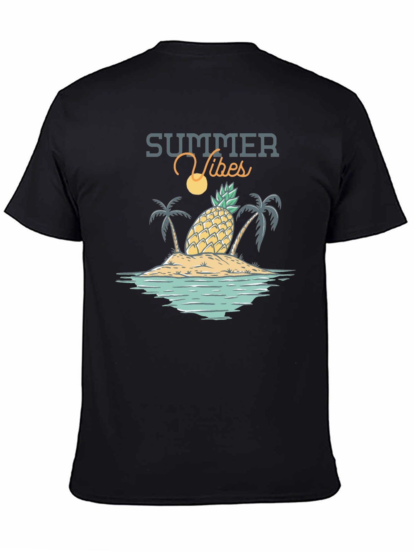 Summer Vibes Graphic T-Shirt - Tropical Island Design