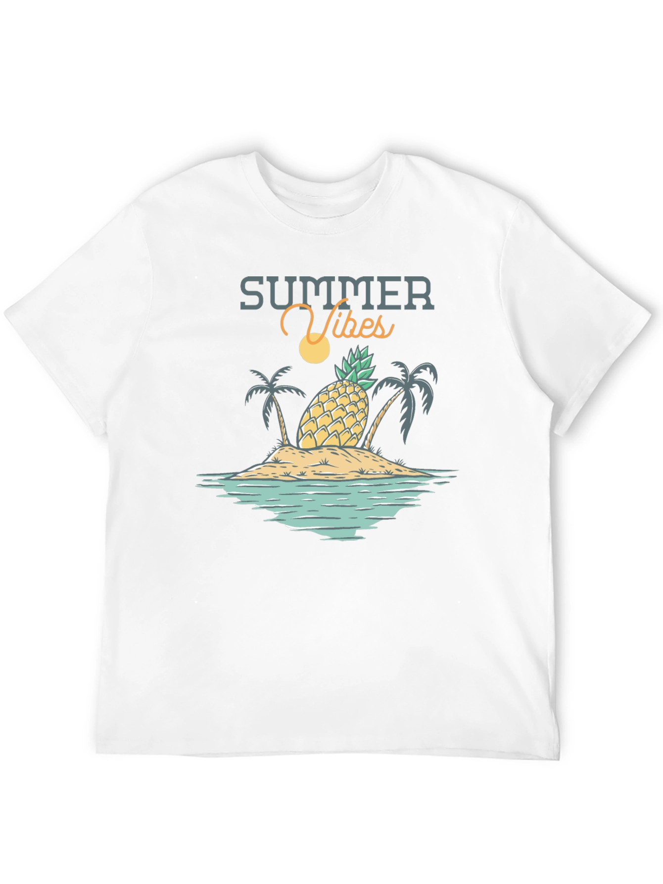 Summer Vibes Graphic T-Shirt - Tropical Island Design