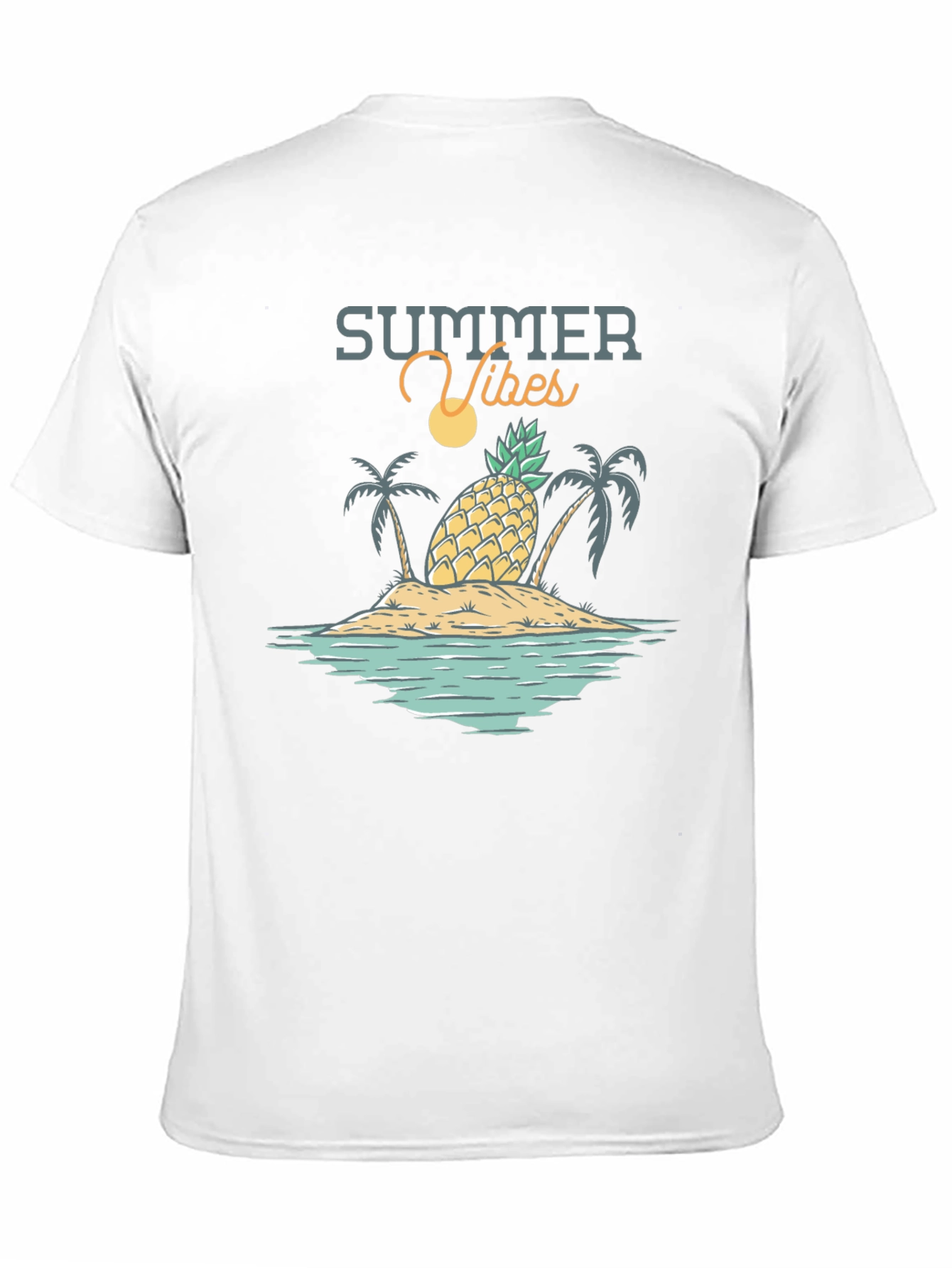 Summer Vibes Graphic T-Shirt - Tropical Island Design