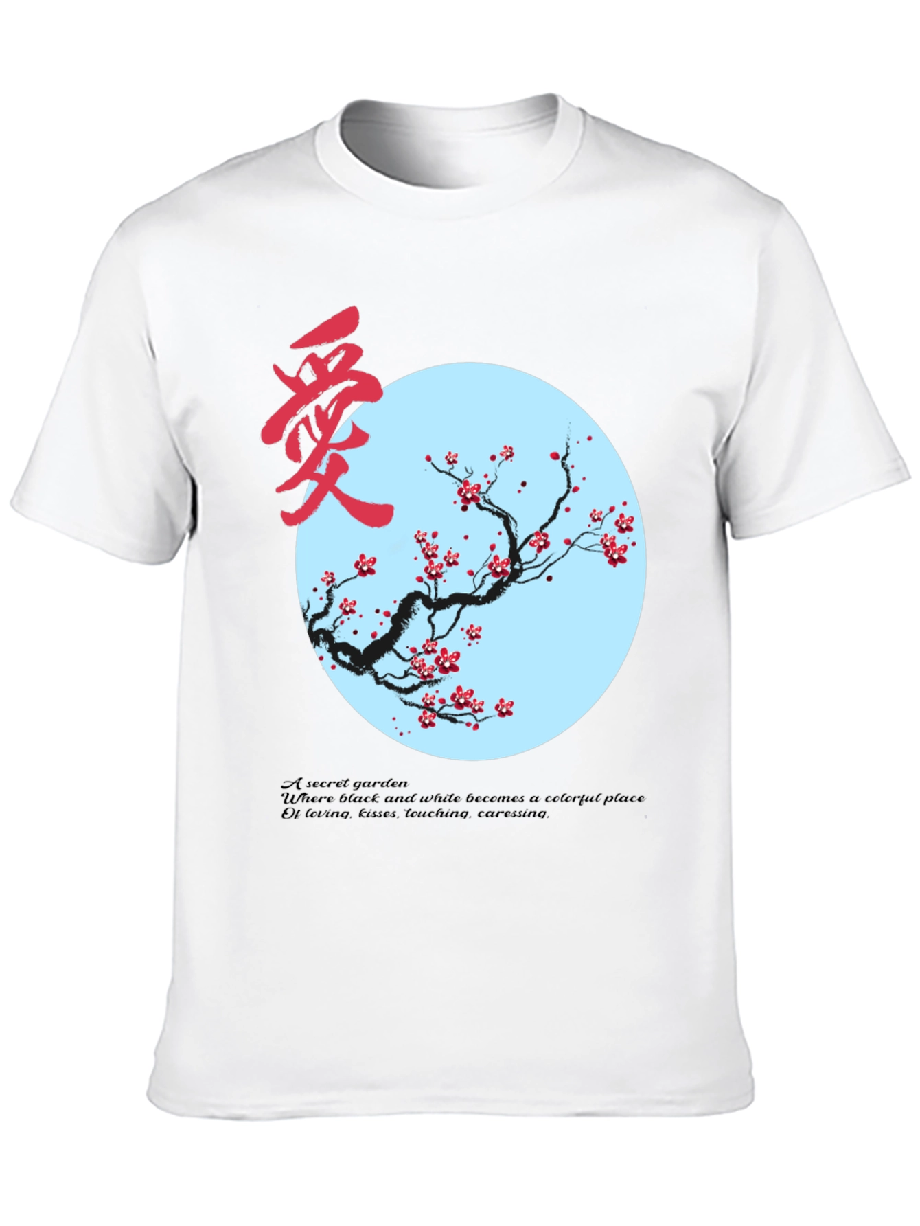 Artistic Black T-Shirt with Floral Design