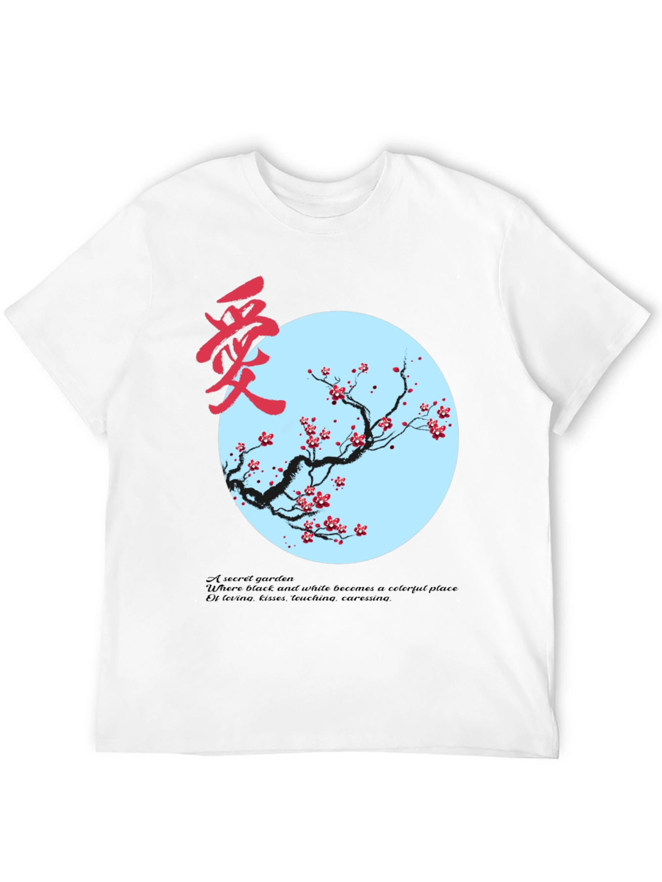 Artistic Black T-Shirt with Floral Design