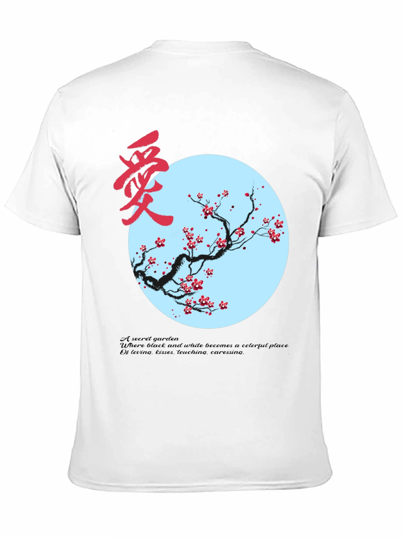 Artistic Black T-Shirt with Floral Design