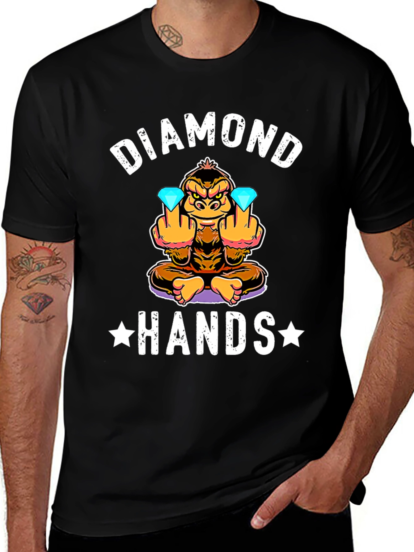 Diamond Hands Funny Monkey T-Shirt